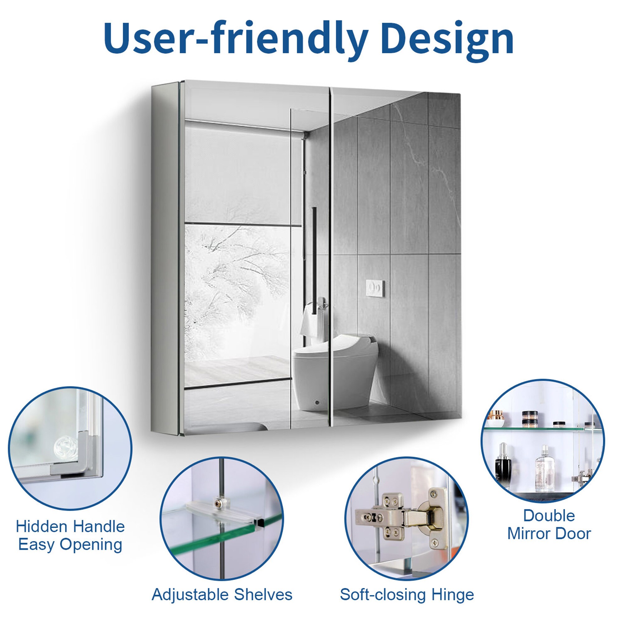 SINOFURN SYD530006SL Bathroom-Medicine-Cabinets - View #9