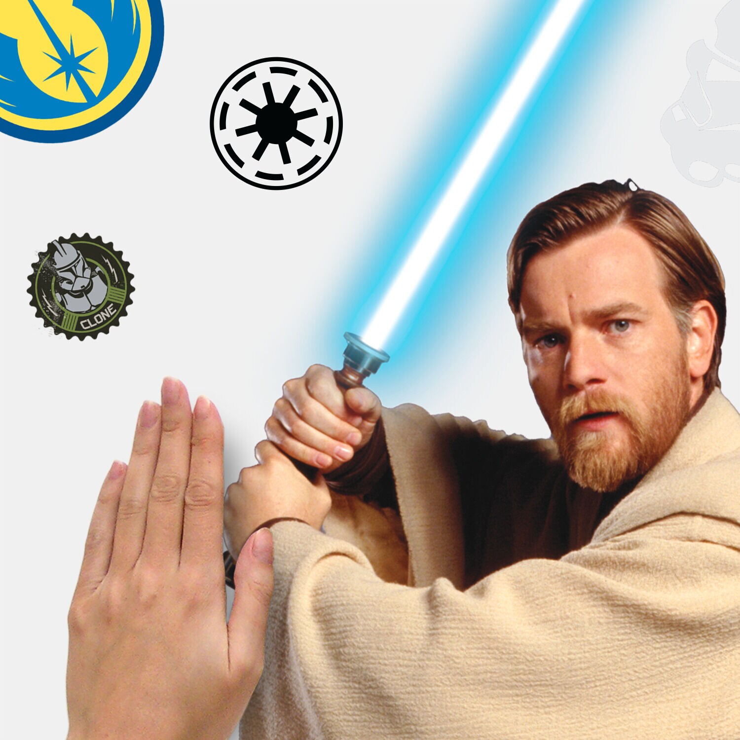 Classic Obi-Wan Kenobi Peel and Stick Giant Wall Decals