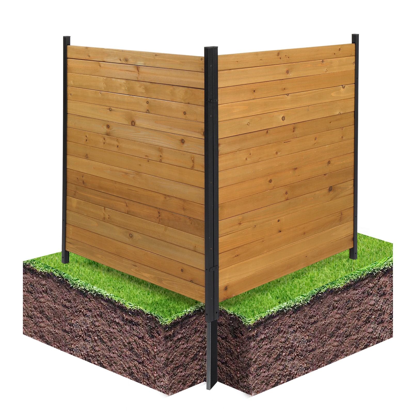 VINGLI - 42L x 39 H Air Conditioner Fence 2 Panels for Outside