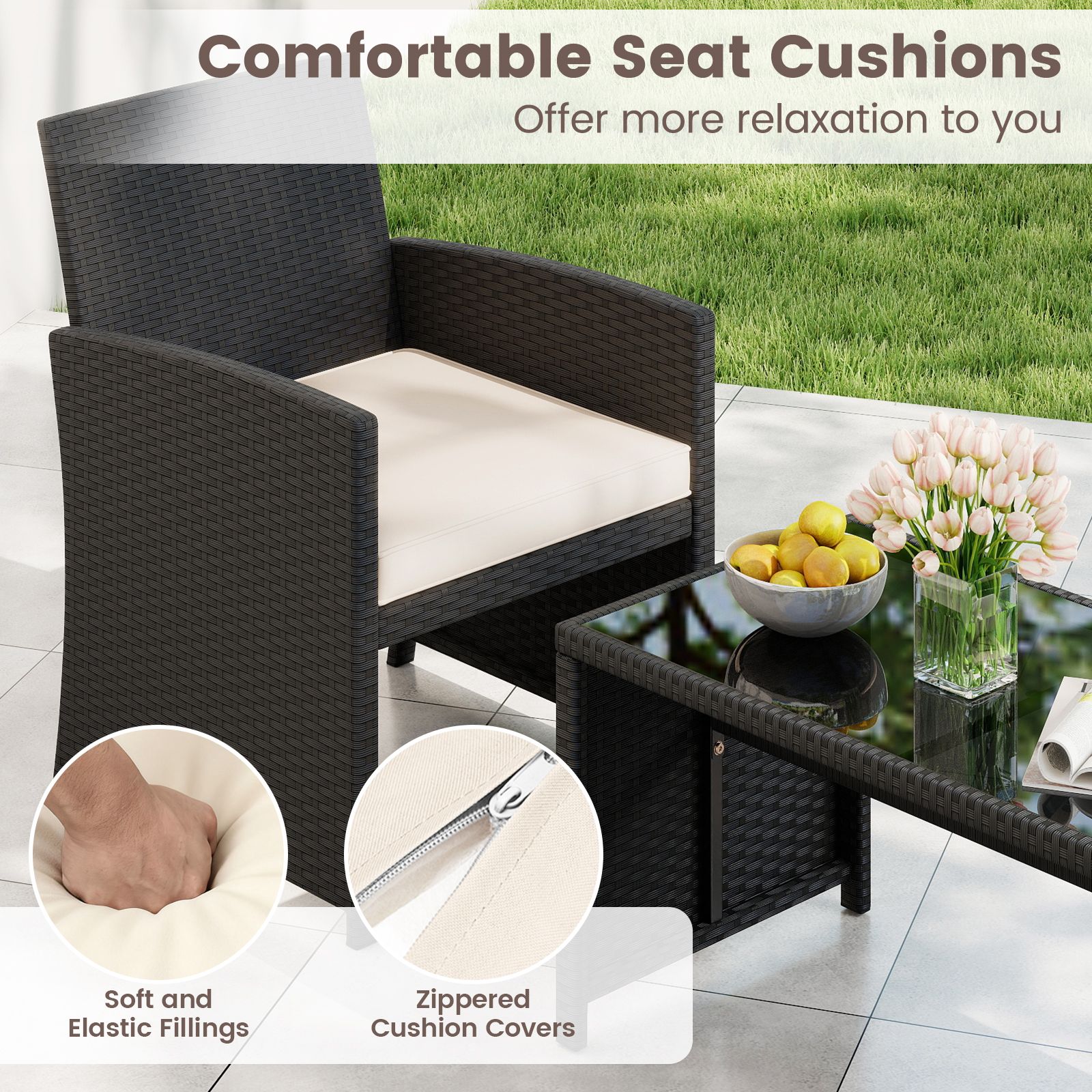 Slickblue D-CO-HW04747WH Patio-Conversation-Sets - View #4