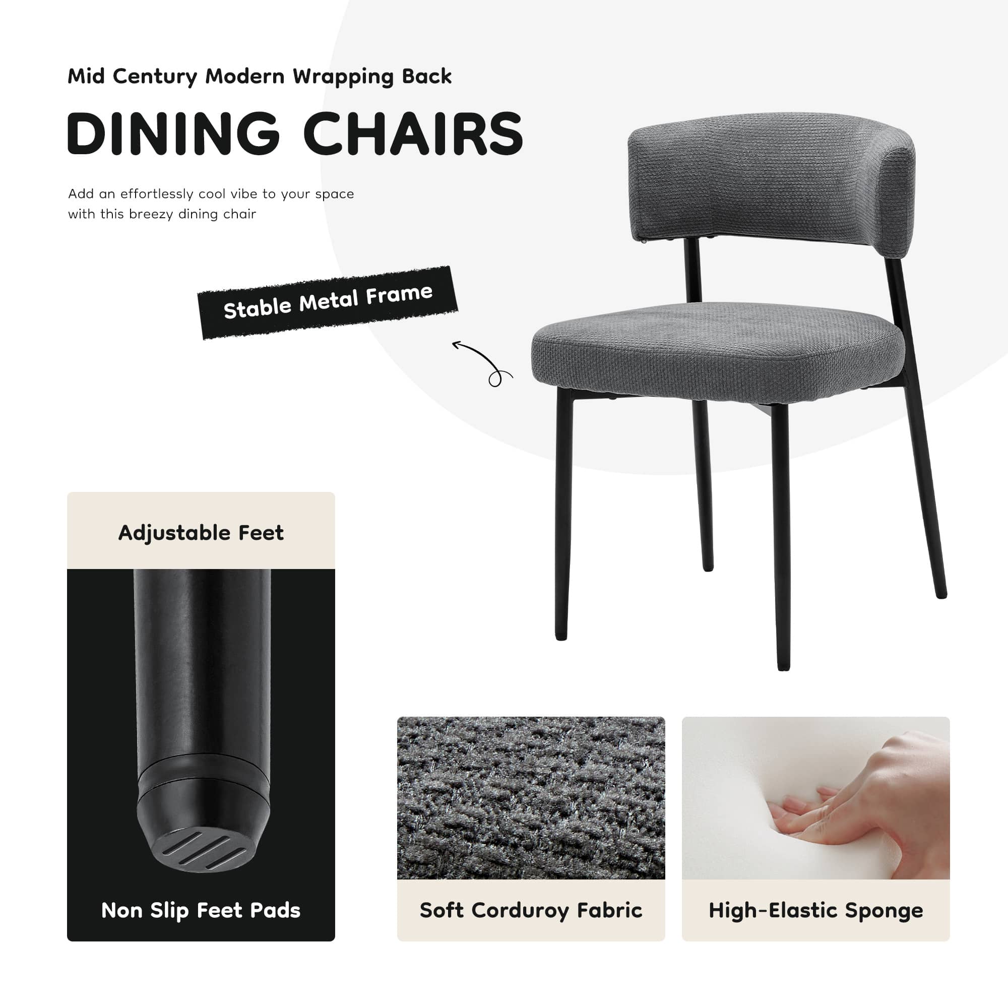 Bestier USLOW-HJ103854 Dining-Chairs - View #3