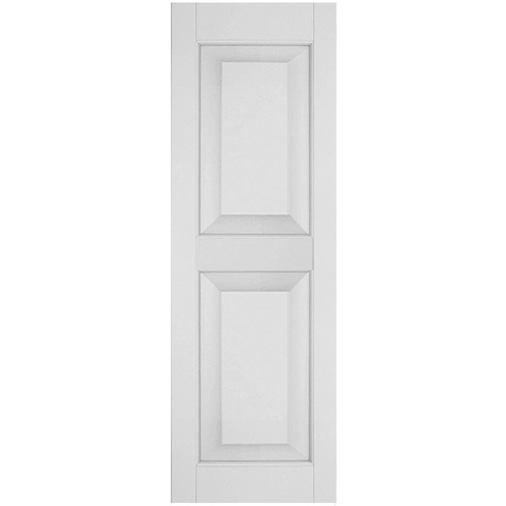 Ekena Millwork RWR15X072PRM 15-in W x 72-in H Primed Paintable/Stainable Farmhouse Wood Exterior Shutters (2-Pack)