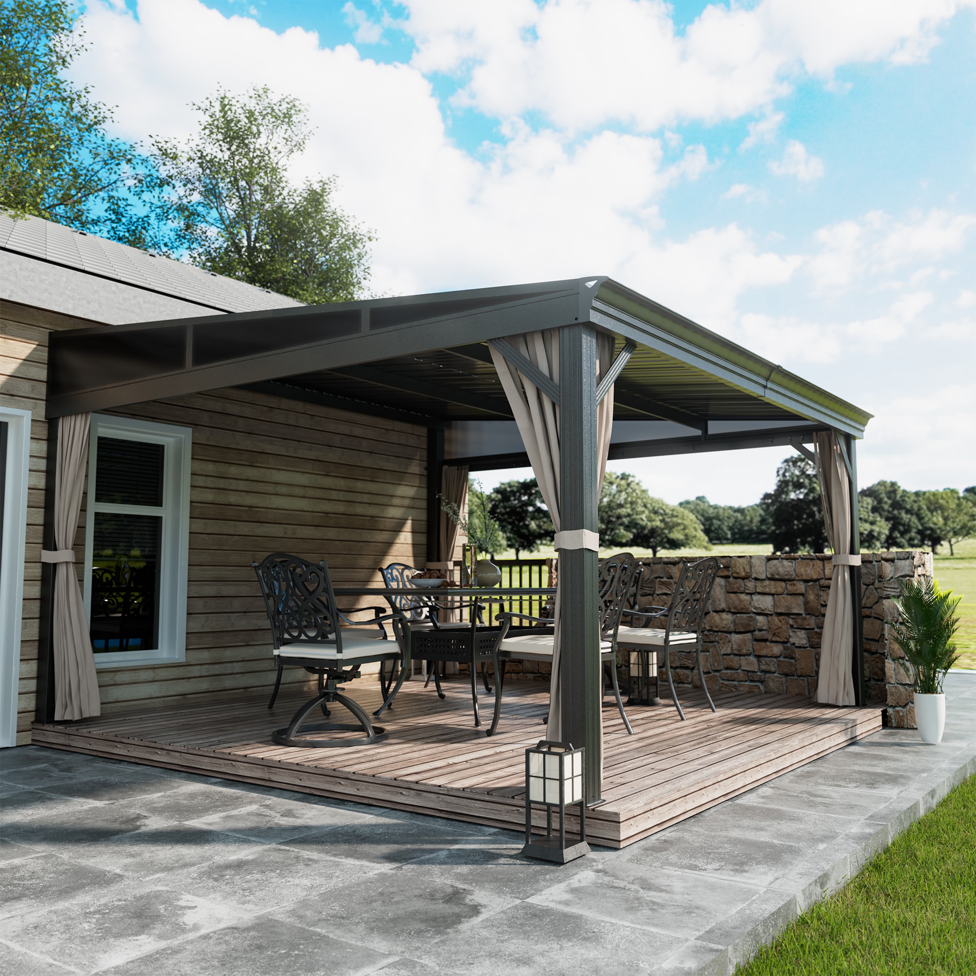 Clihome CL-06LYKQ1014B Wood-Resin-Gazebos - View #5