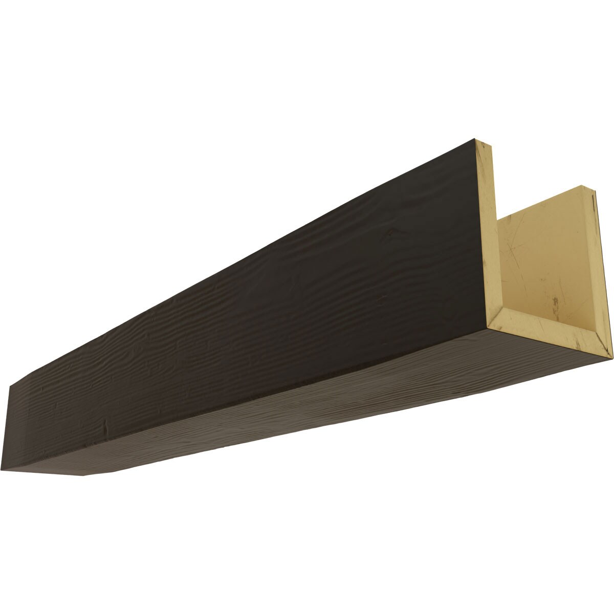 Ekena Millwork BMSD3C0060X100X288NS Sandblasted 10-in x 6-in x 288-in Natural Ash Finished Polyurethane U-Shaped Decorative Beam