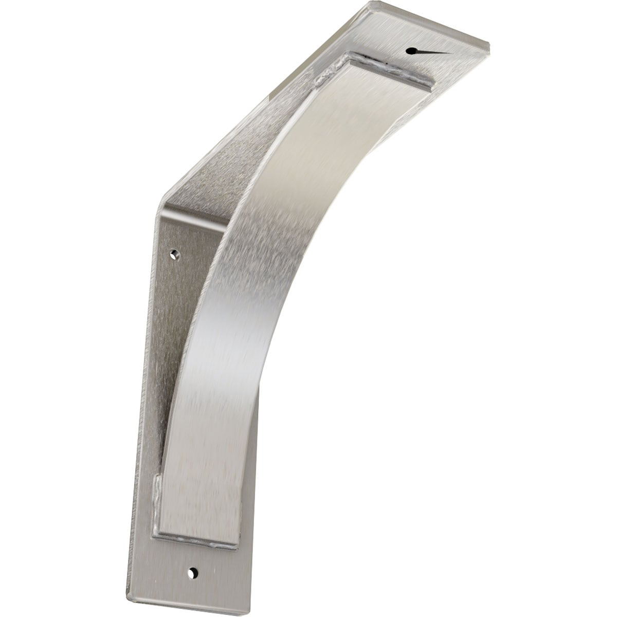 Ekena Millwork BKTM03X10X10MOSS Morris Morris 10-in x 3-in x 10-in Stainless steel Steel Wall bracket