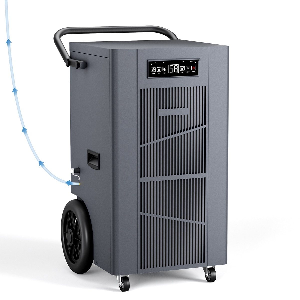 BEARSOLIM 320 Pint Commercial Dehumidifier with Pump Commercial Grade Dehumidifier for Basement 24H Timer 9000 sqft Large Spaces #JB-CFT320P