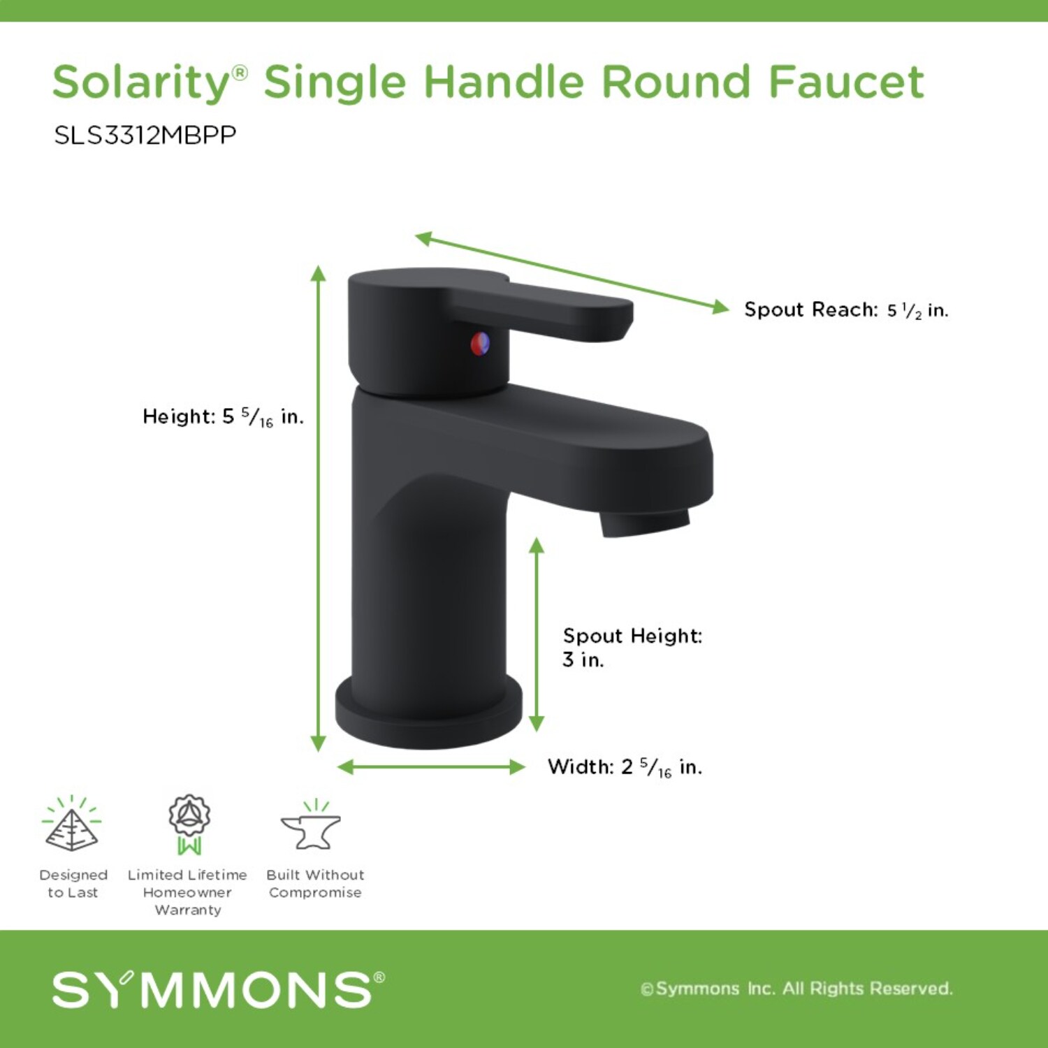 Symmons SLS3312MBPP Lavatory-Faucets - View #6