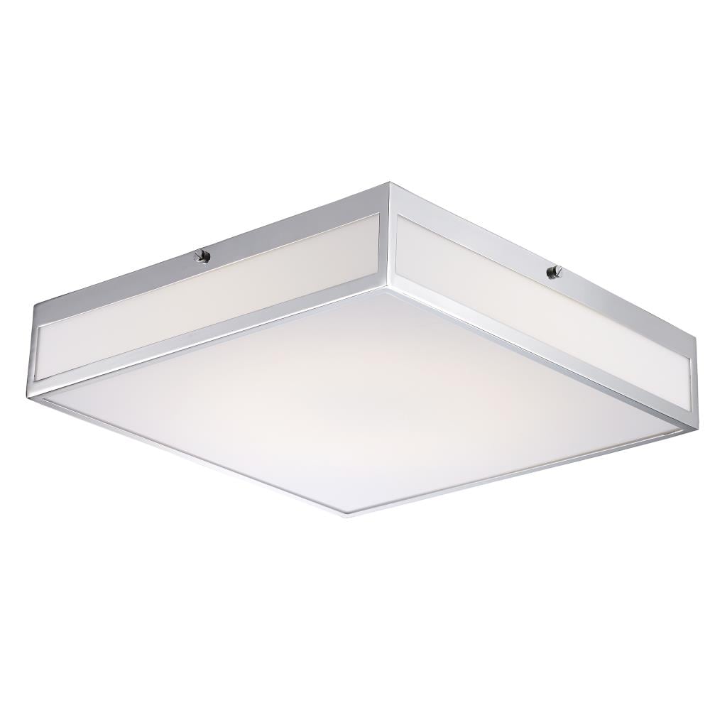 Lucid Lighting LED-30067 PC 1 -Light 15.75-in Polished Chrome Flush Mount Light