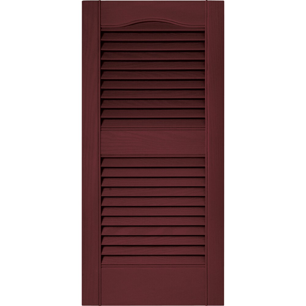 Vantage V1711431078 14.563-in W x 30.75-in H Wineberry Louvered Exterior Shutters ( 1 -Pack )
