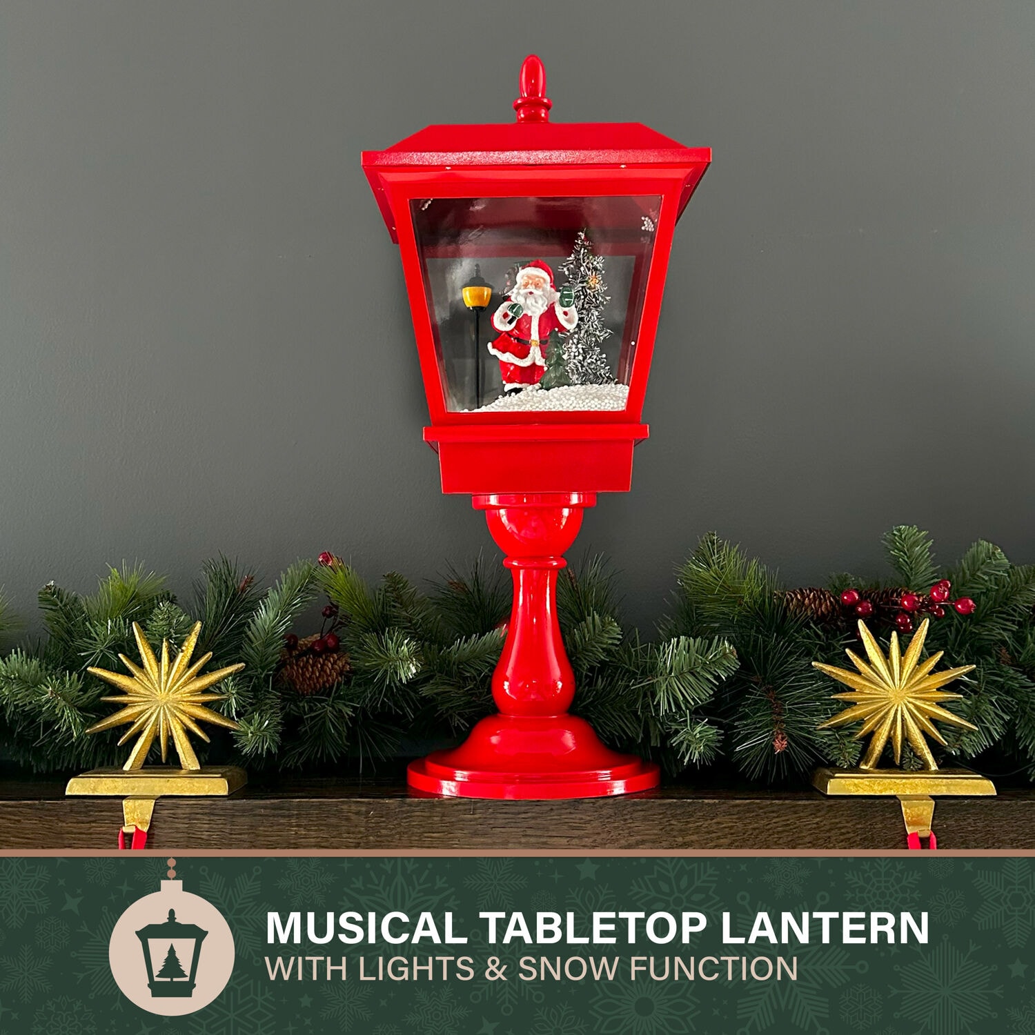 Fraser Hill Farm FSTL025SQA-RD Table-Christmas-Decorations - View #2