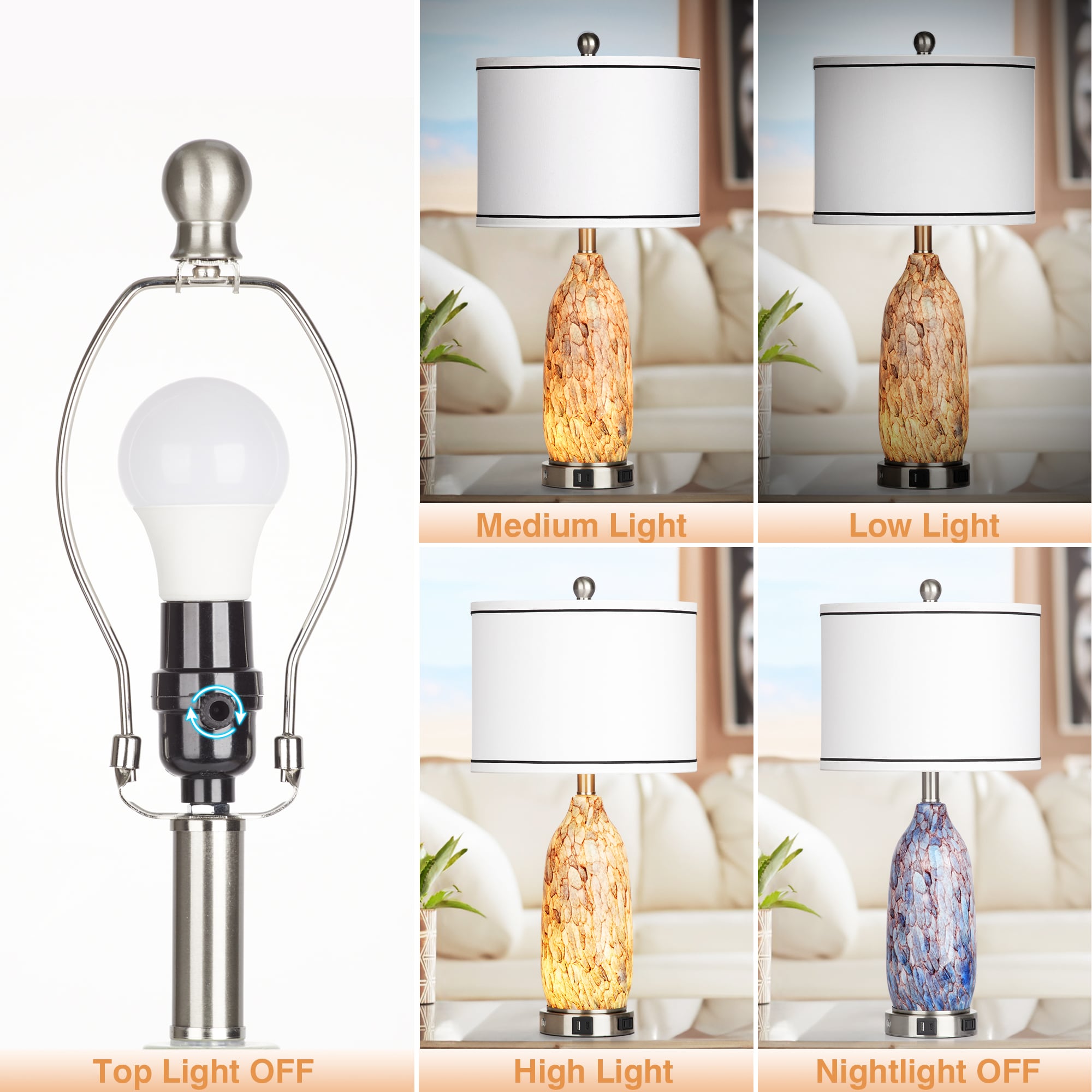 UrFurnishings TD-337 Table-Lamps - View #5