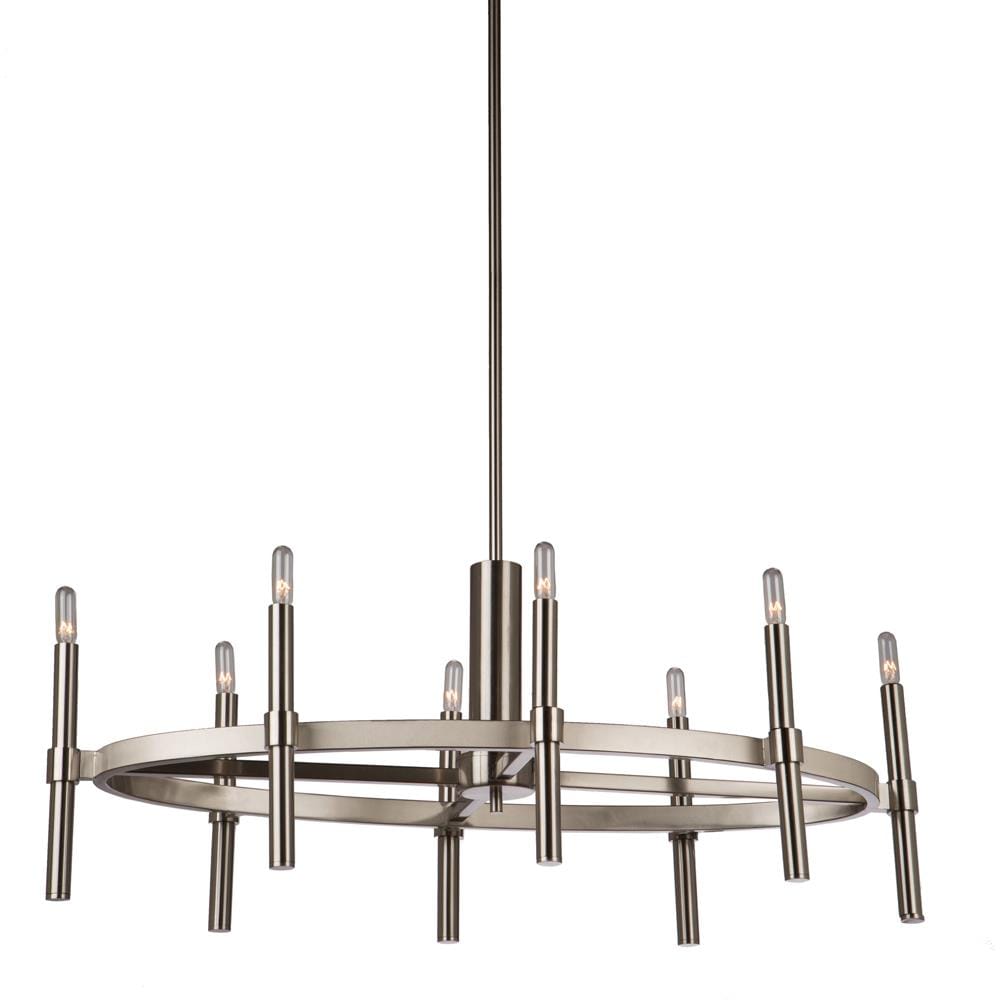 ARTCRAFT AC10668PN Encore 8-Light Polished Nickel Transitional Dry rated Chandelier