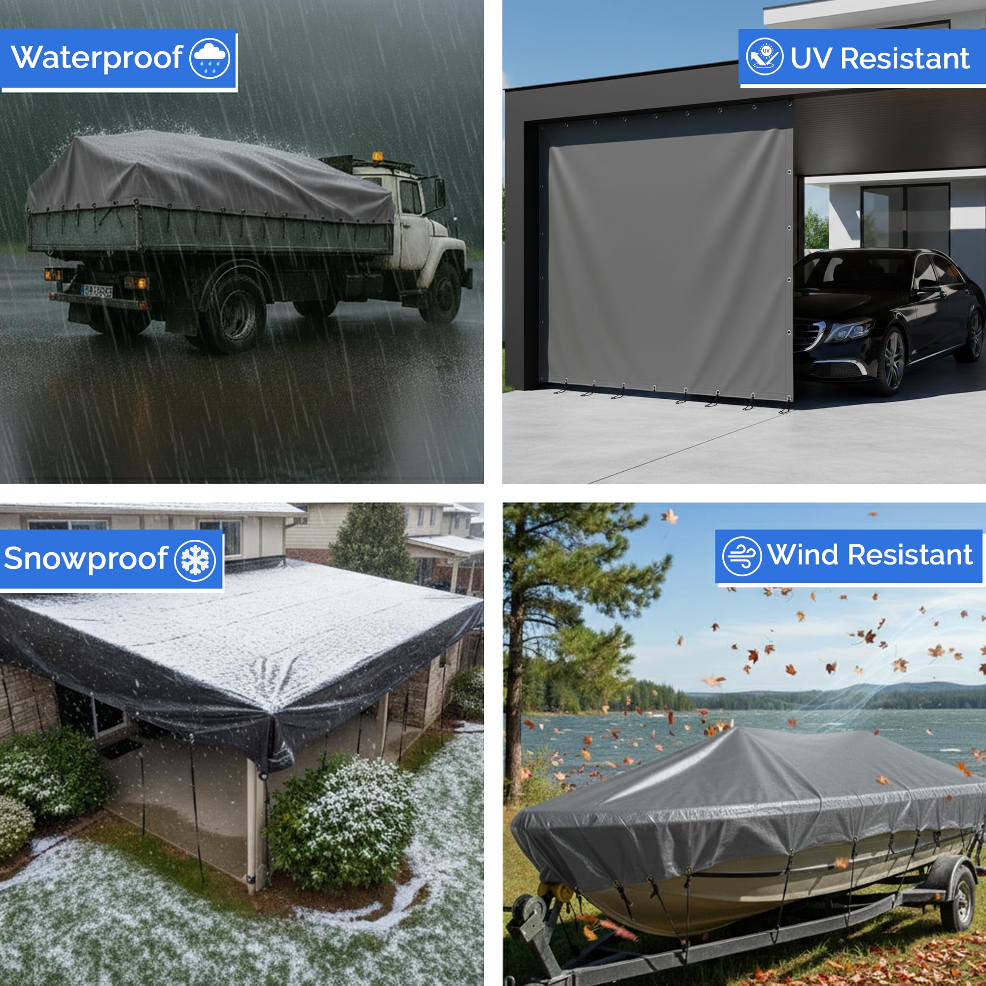 Covers & All TARP-T-GREY-01 carports - View #3