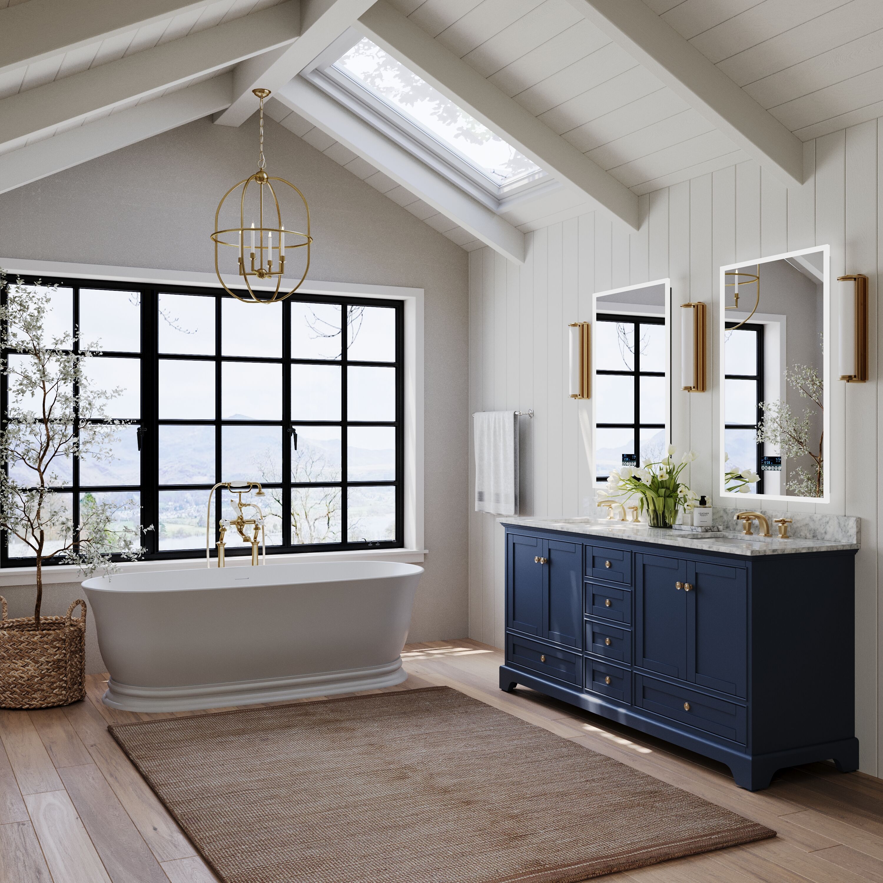 Ancerre Designs VTSAUDREY72HBCWGD Bath-Vanity-Combo - View #10