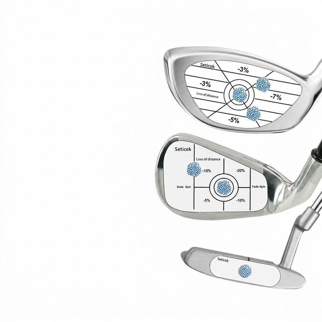 Aoibox  Golf Impact Tape Labels for Club Face Sweet Spot Feedback and Swing Consistency Analysis Practice Kit