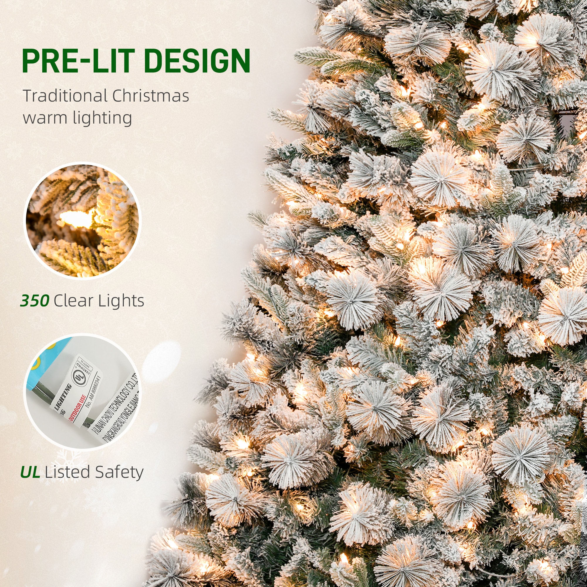 HomCom 830-918V80GN Artificial-Christmas-Trees - View #6