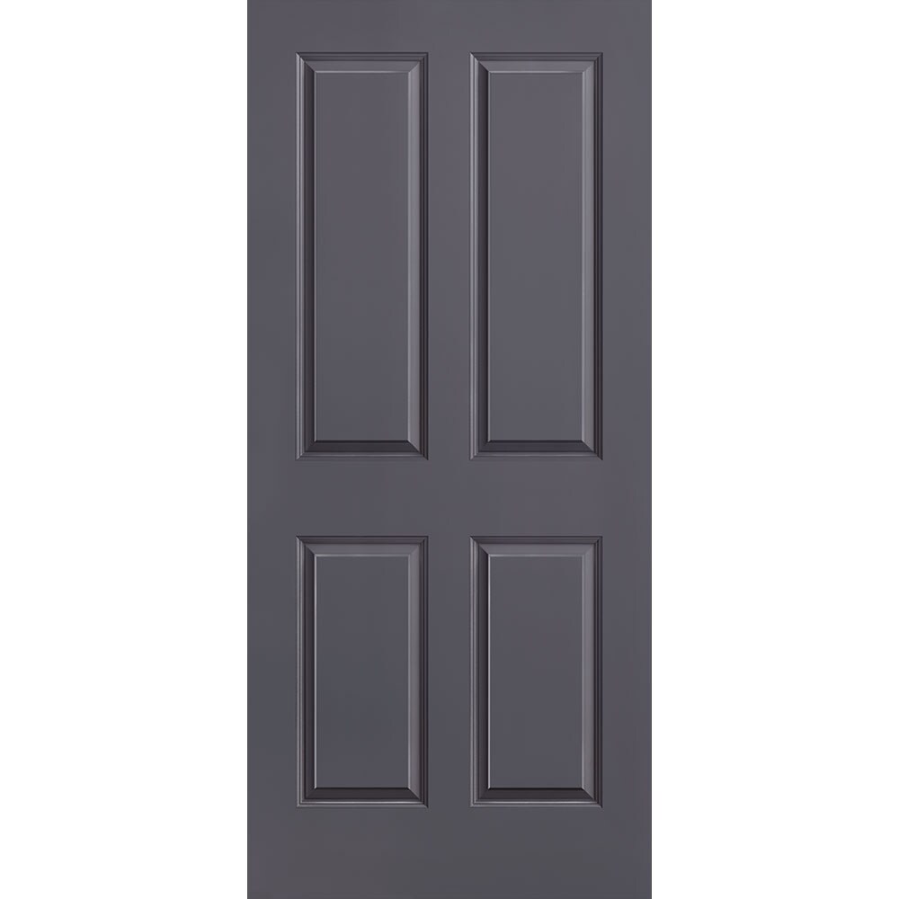Masonite 1316452 Traditional 36-in x 80-in Slate 4 panel square Smooth Solid core Prefinished Molded composite Slab Door