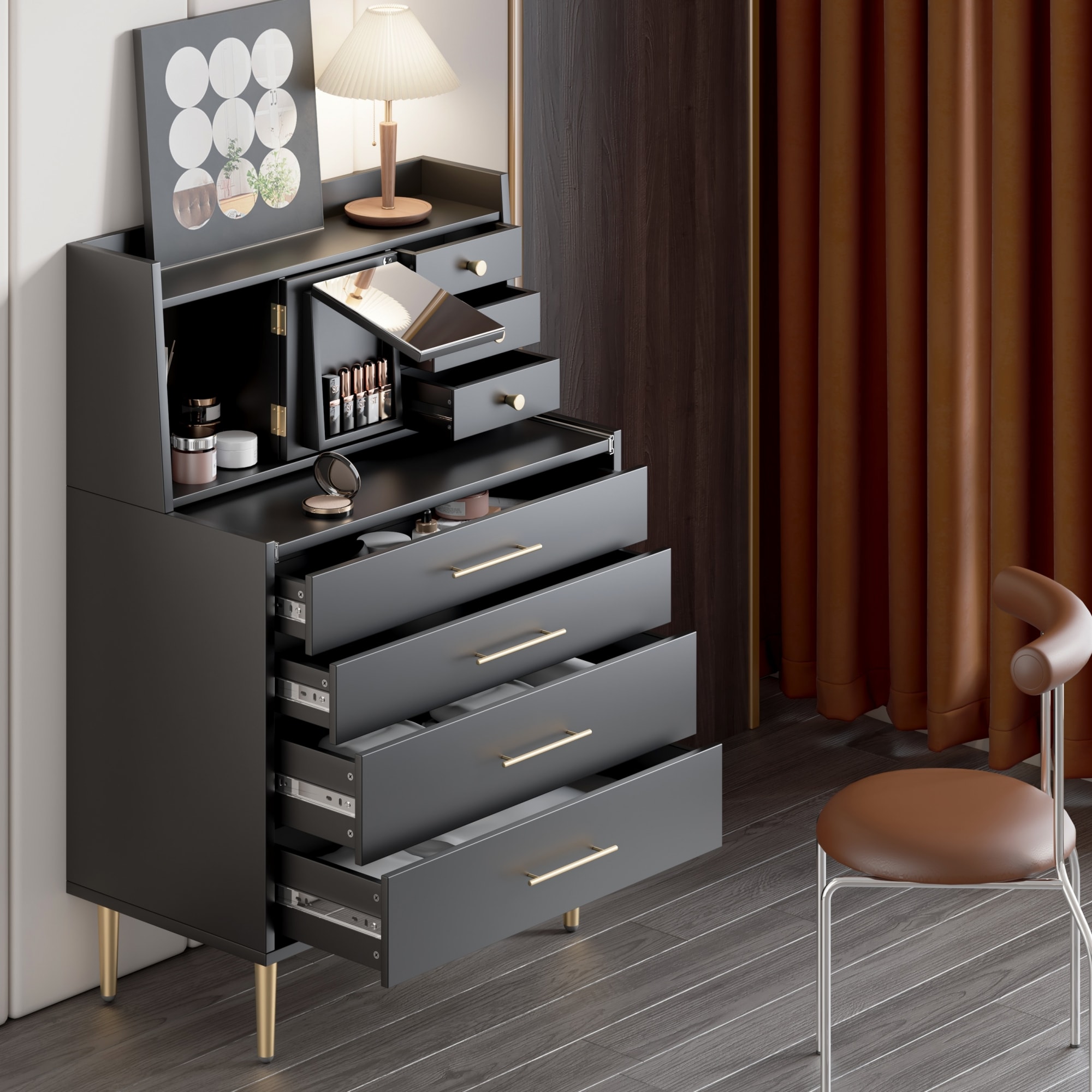 ModernLuxe L-WF299744AAB nightstands - View #3