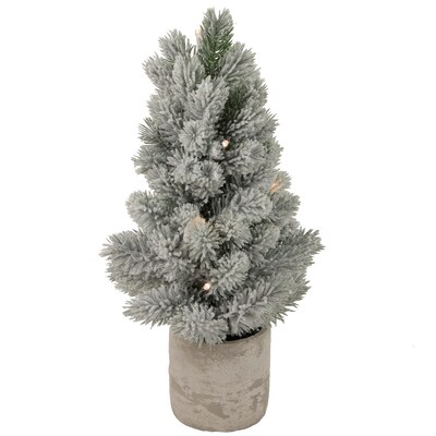 Northlight 16-in Lighted Merry Christmas Floral Arrangement
