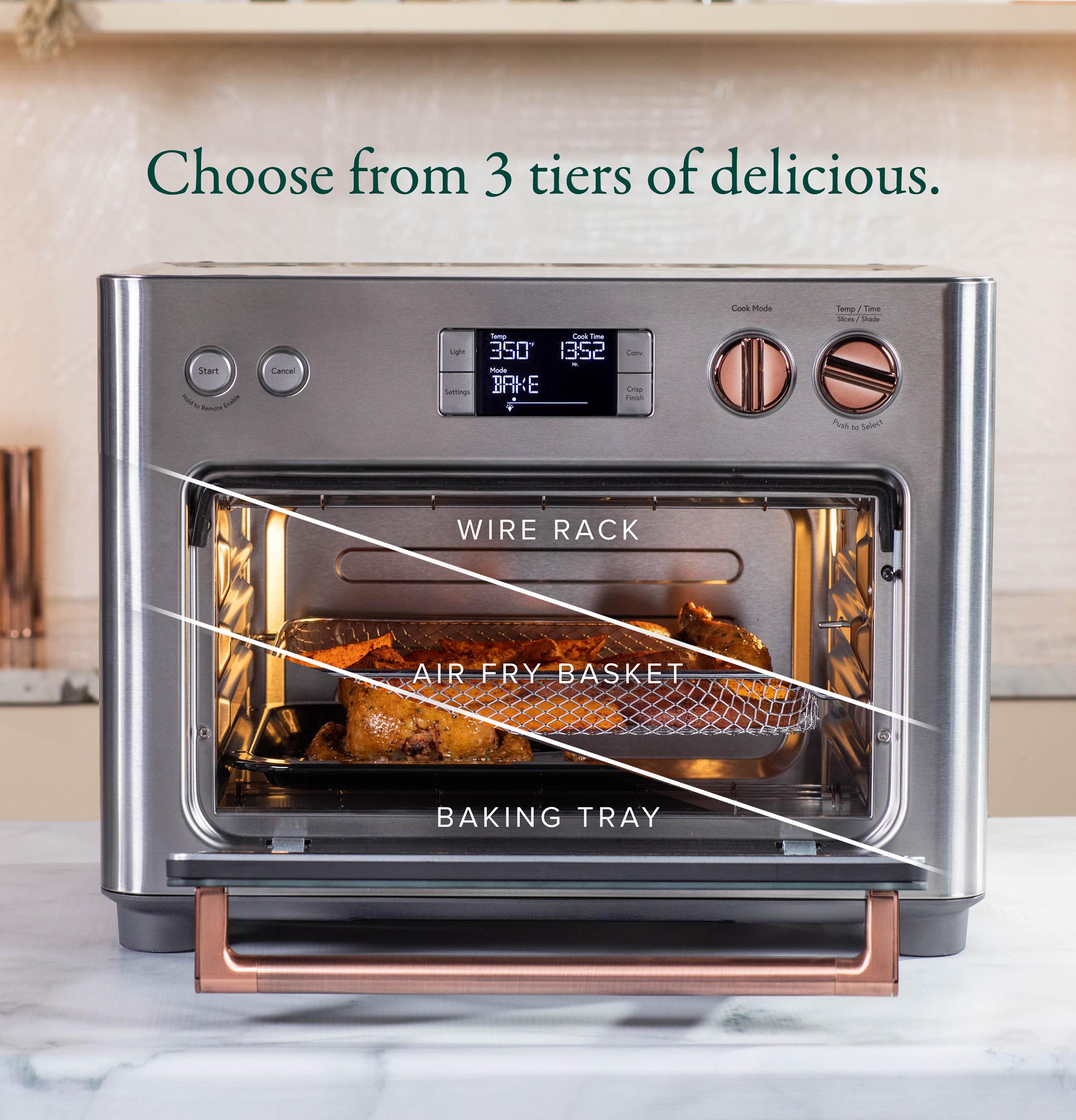 Stainless Steel Countertop Toaster Oven with Air Fry