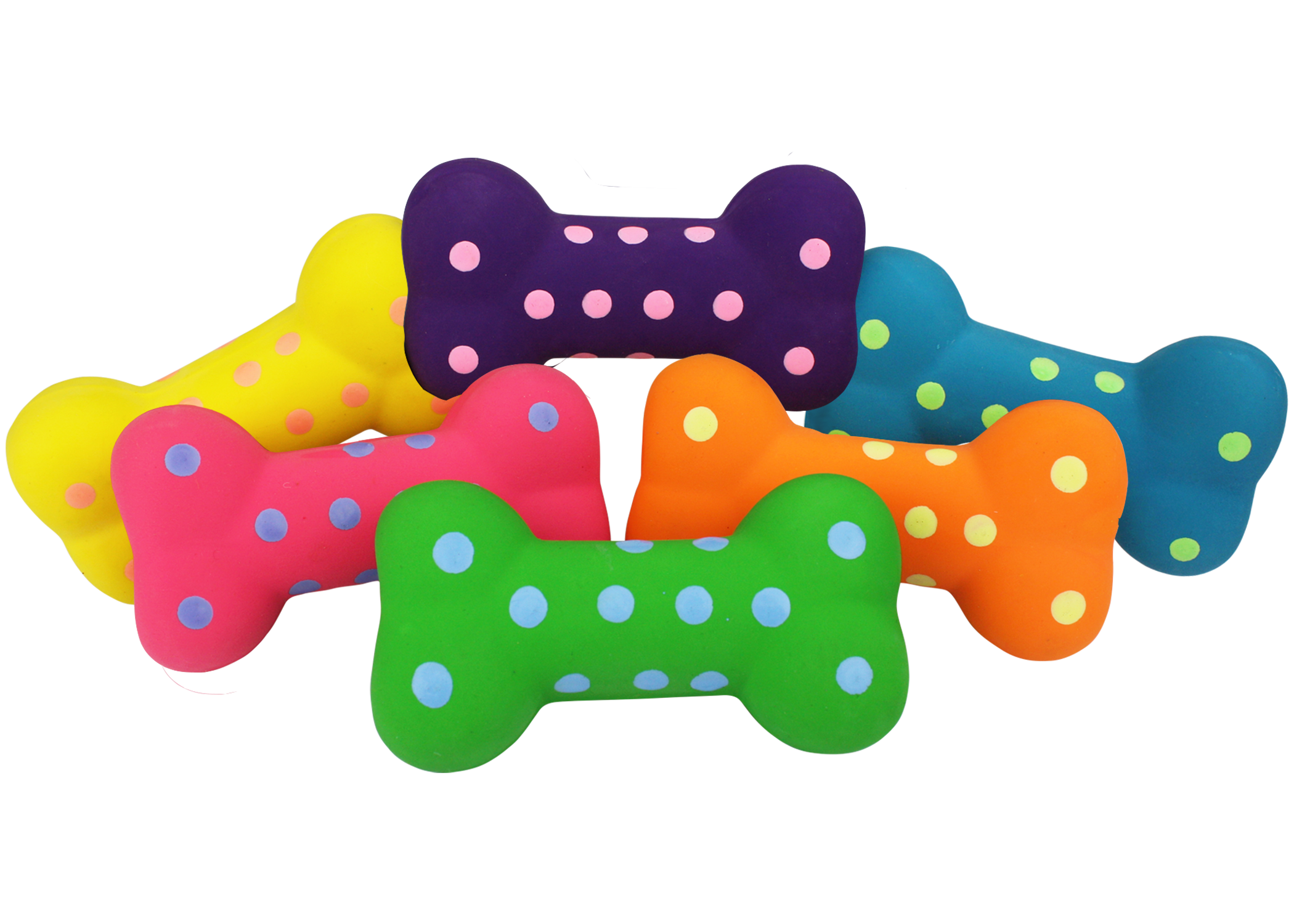Multipet 61024 Latex Polka Dot Bone