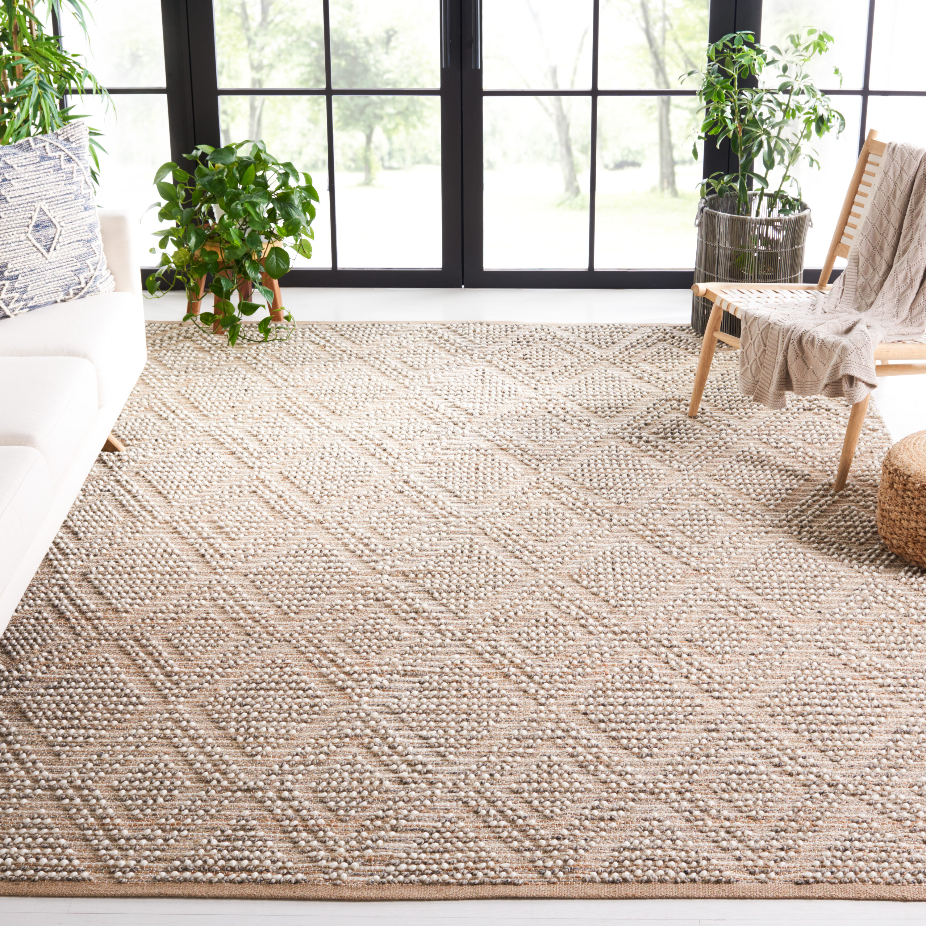  Natura Natural/Gray Bohemian 8ft x 10ft Rectangle Rug