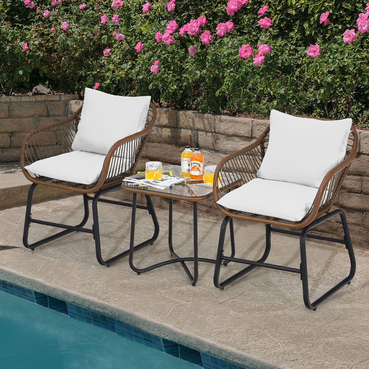 Costway OP70838WH Patio-Conversation-Sets - View #2