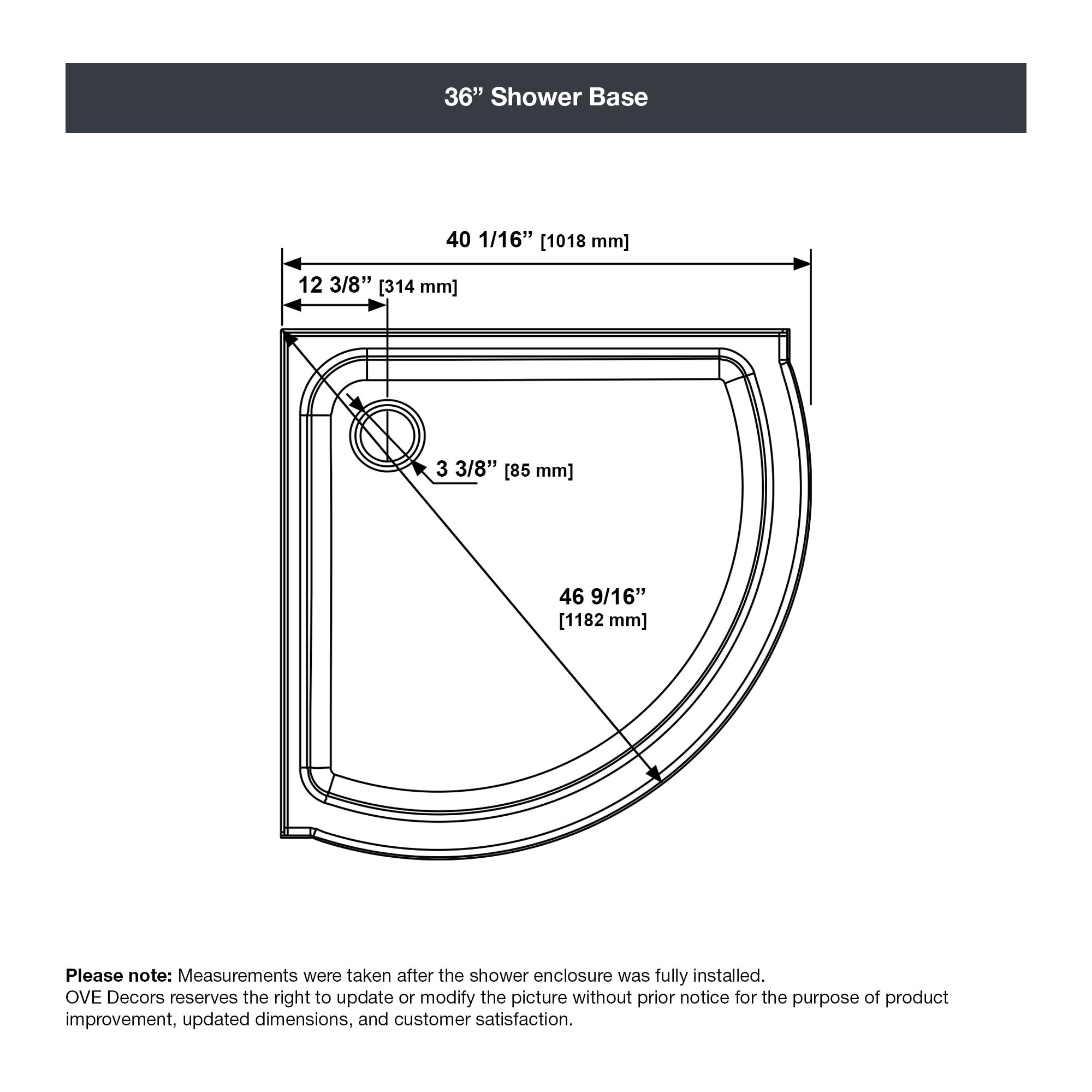 OVE Decors 15SKC-BREE36-BLK Alcove-Shower-Kit - View #13