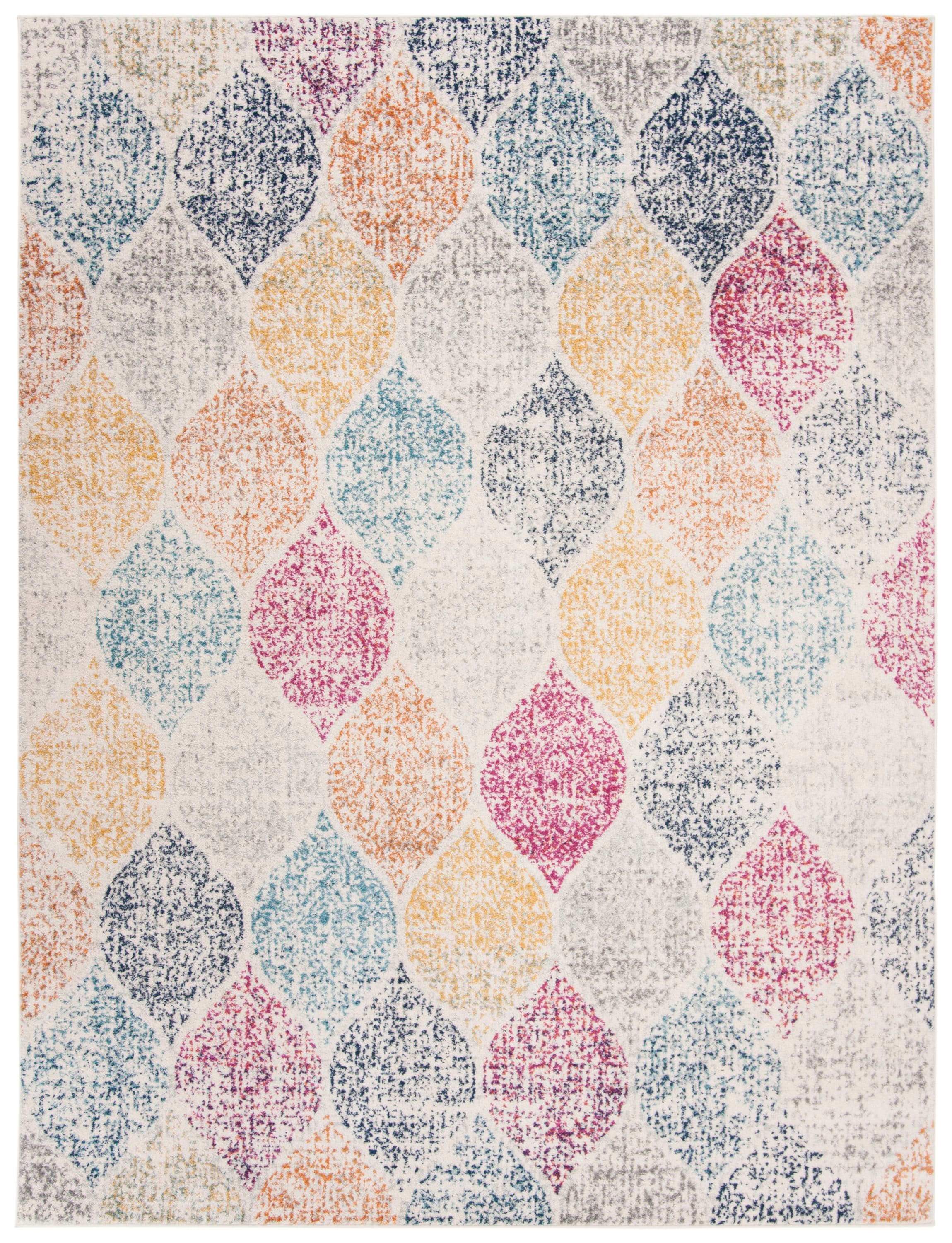 Safavieh MAD604C-8 Madison Westmont 8 x 10 (ft) Loomed Synthetic Creme/Yellow Rectangular Indoor Trellis Vintage Area rug