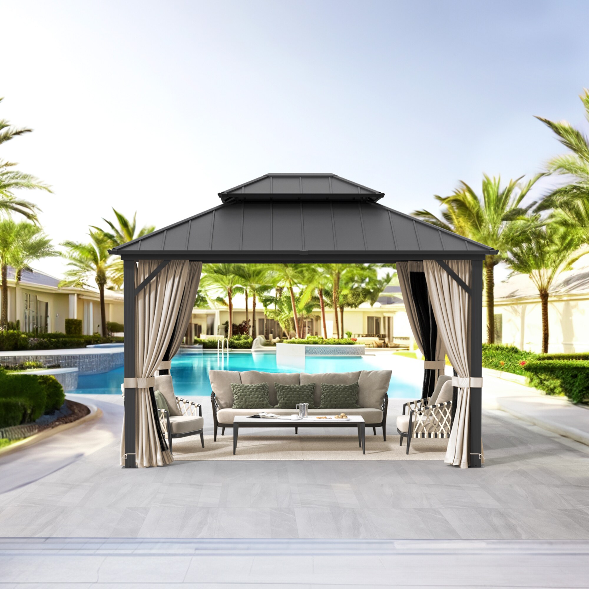 Yurevna KKLT-BL-1 Wood-Resin-Gazebos - View #9