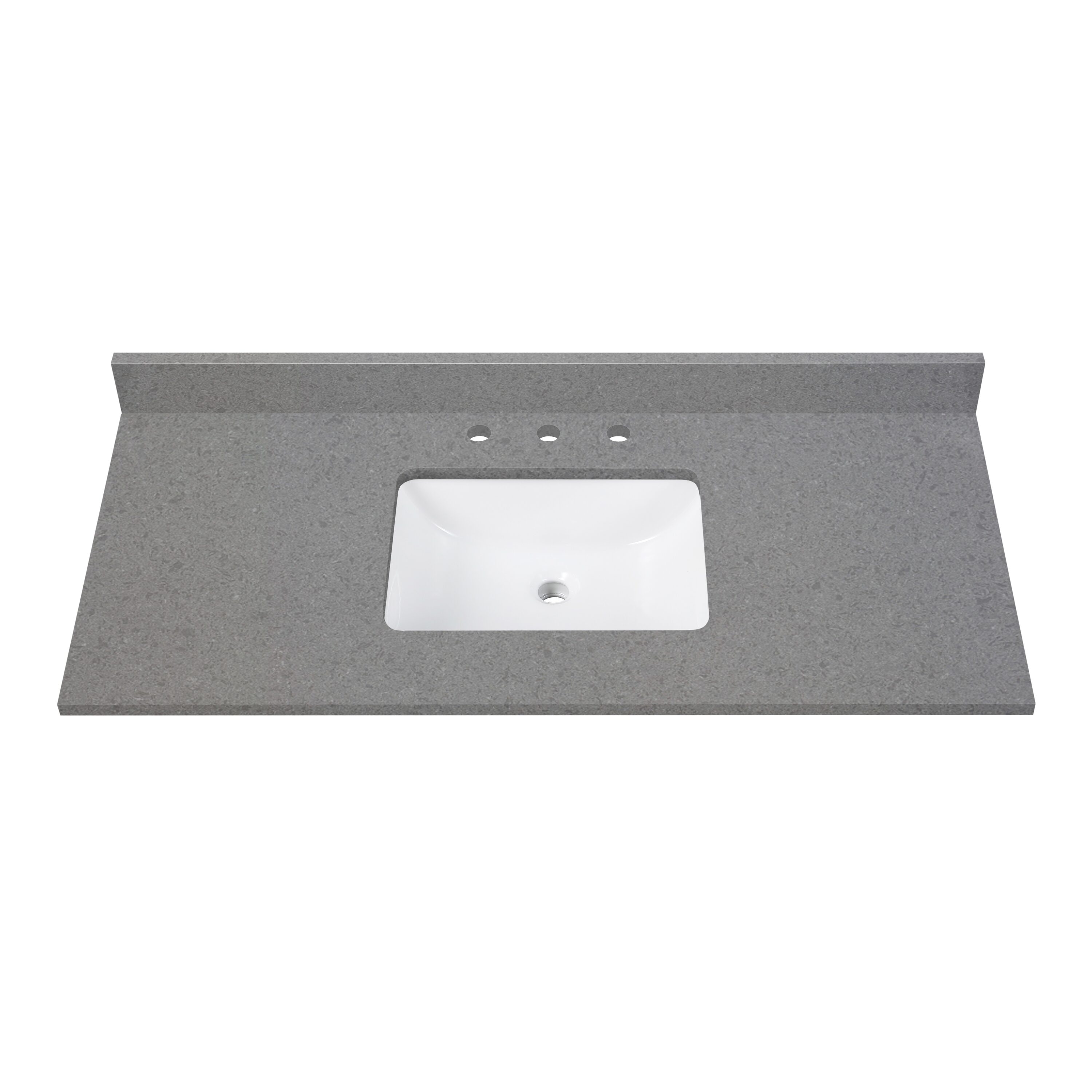Avanity QUT49CO-RS 49-in x 22-in Contrail Matte Quartz Undermount Single sink 3-Hole Bathroom Vanity Top