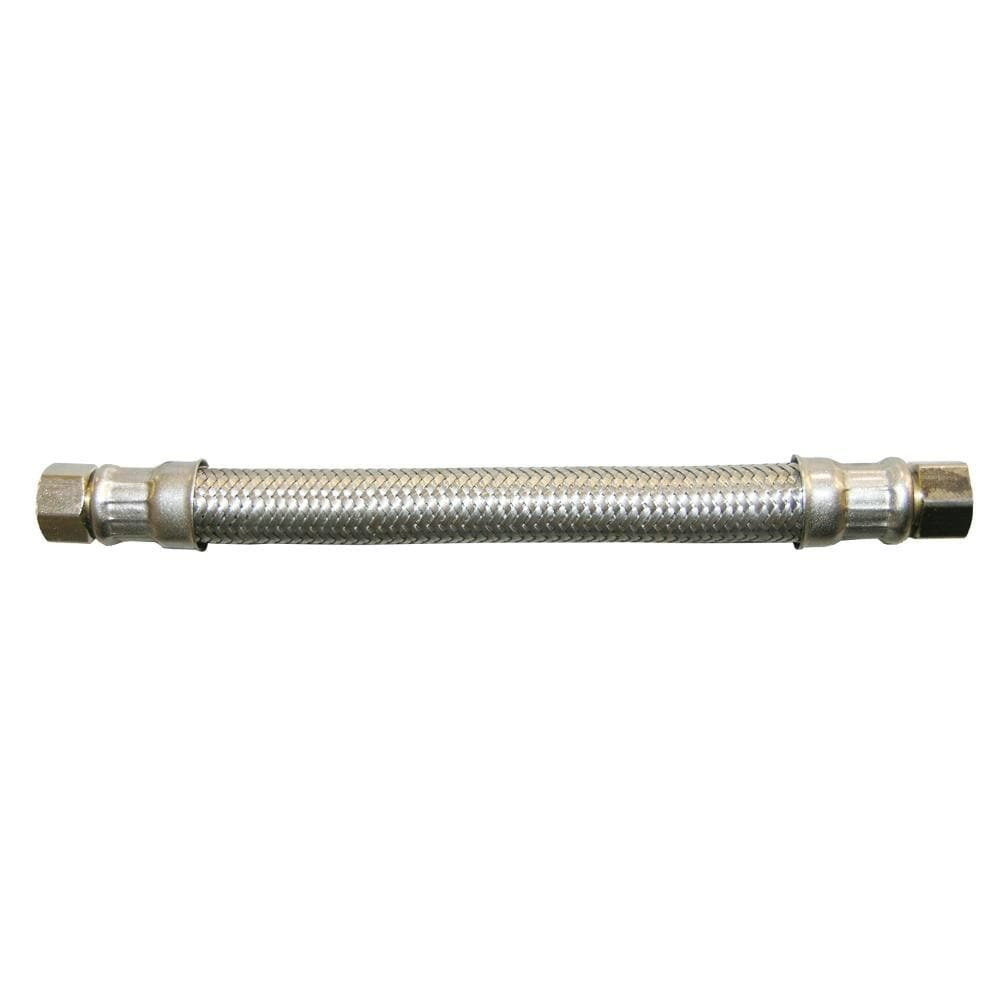 Watts LFLS12-44 1-ft L 1/4-in Compression Inlet x 1/4-in Outlet Braided Stainless Steel Ice Maker Connector