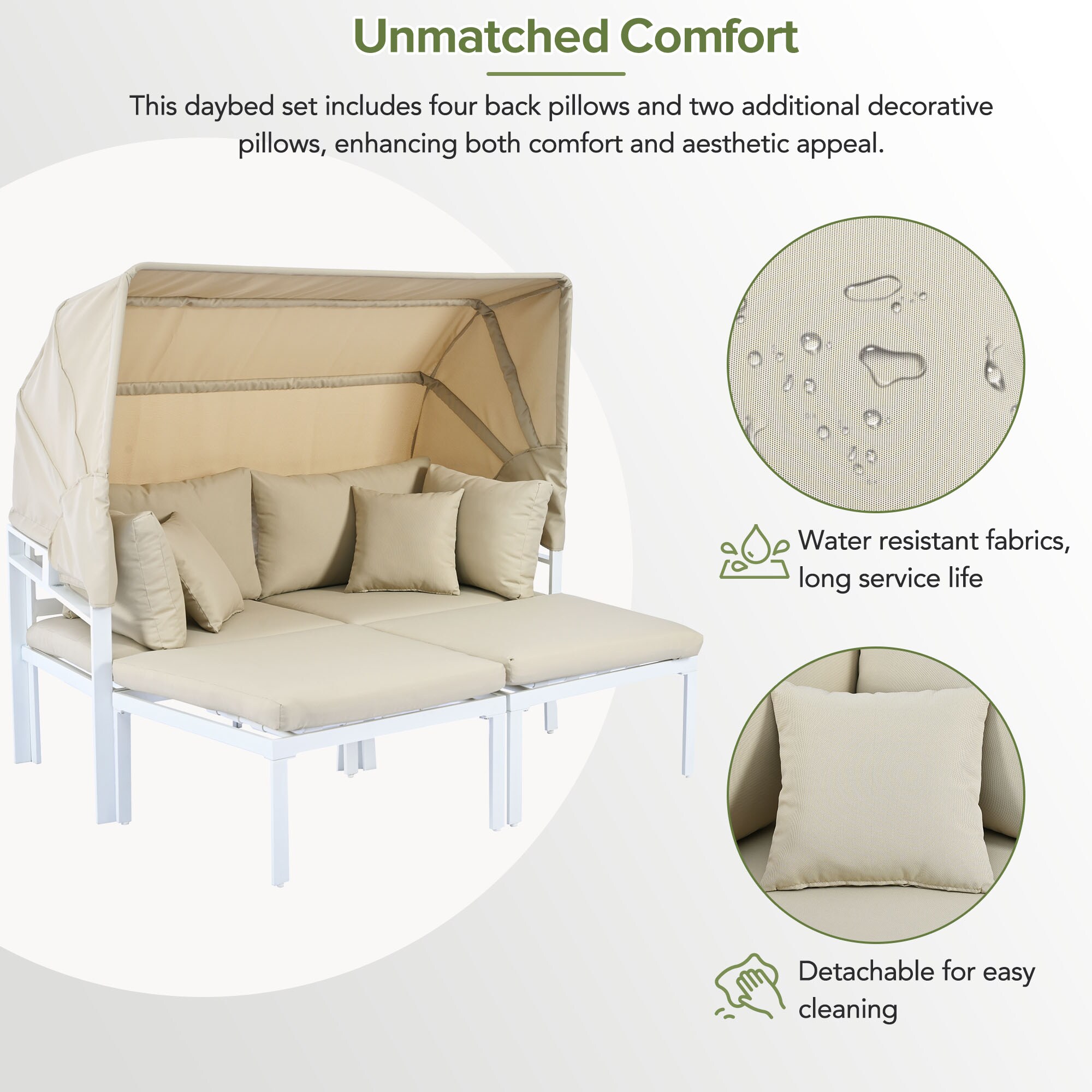 Direct Wicker DWL-25AAA-BE Patio-Sofas-Daybeds - View #17