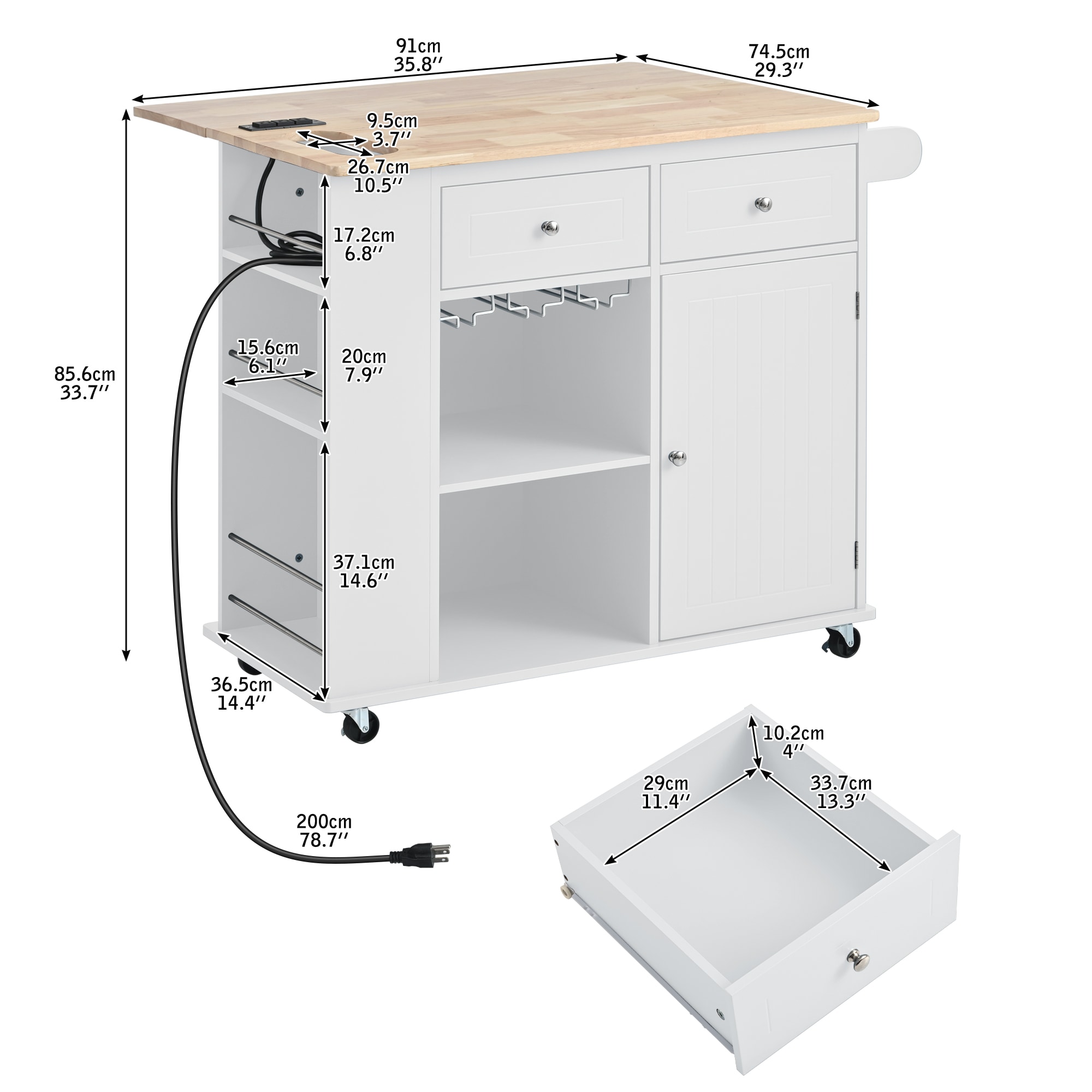 ModernLuxe L-WF305556AAW Kitchen-Furniture - View #9