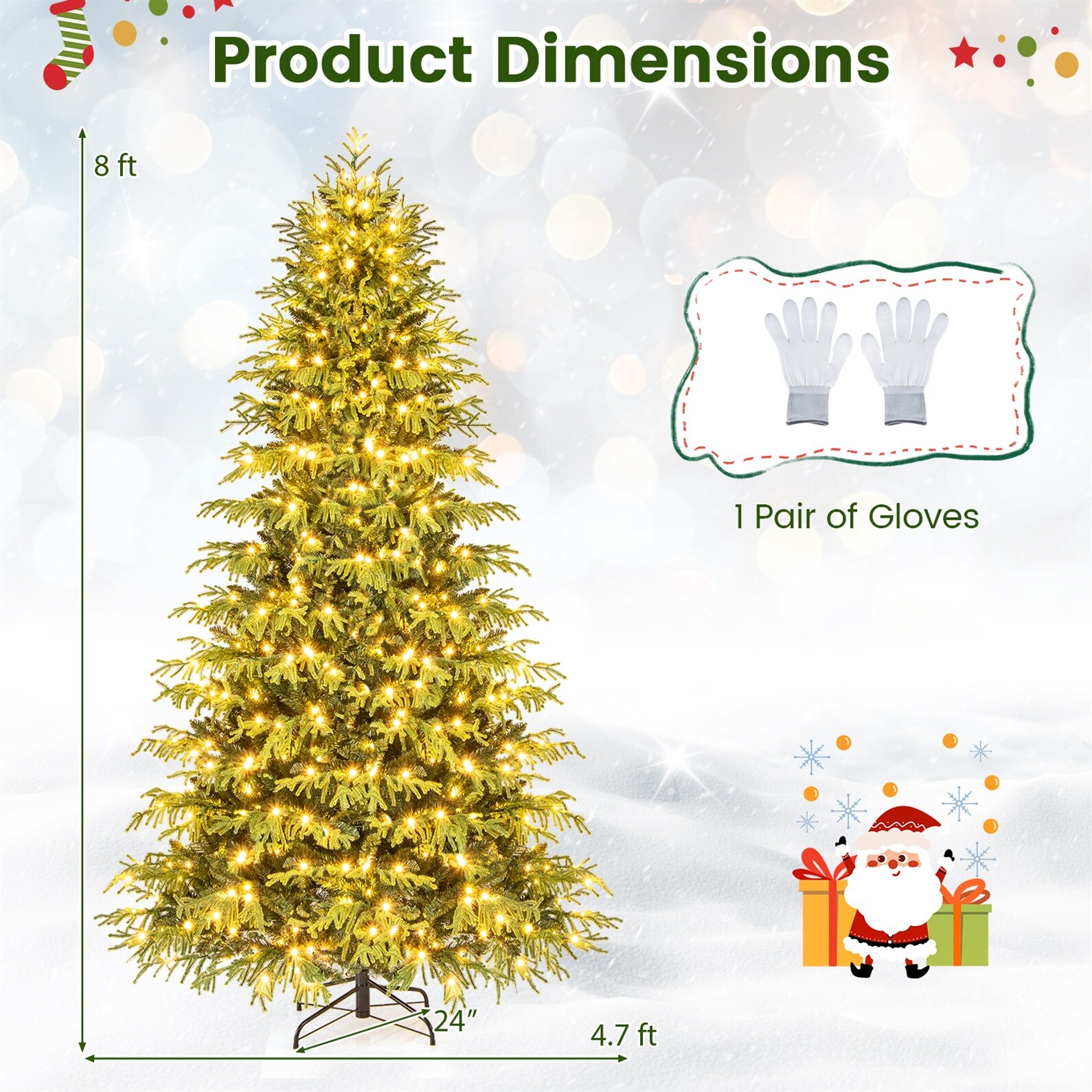 LIVIZA HYJ25203US-8 Artificial-Christmas-Trees - View #3