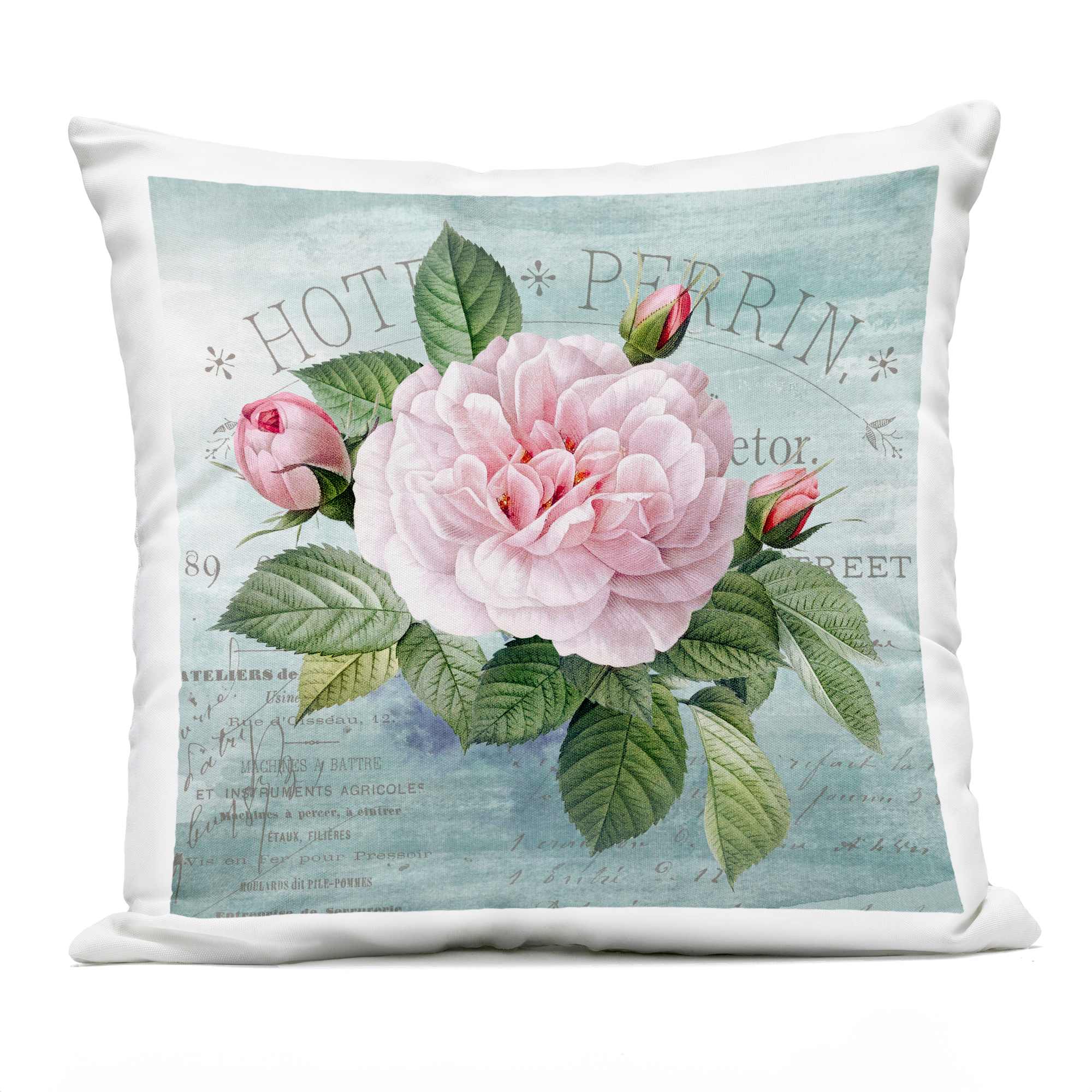 Stupell Industries PLP-271-OSQ-18X18 Bright and Rustic Tropical Bloom Outdoor Printed Pillow Design by Susan Arnot