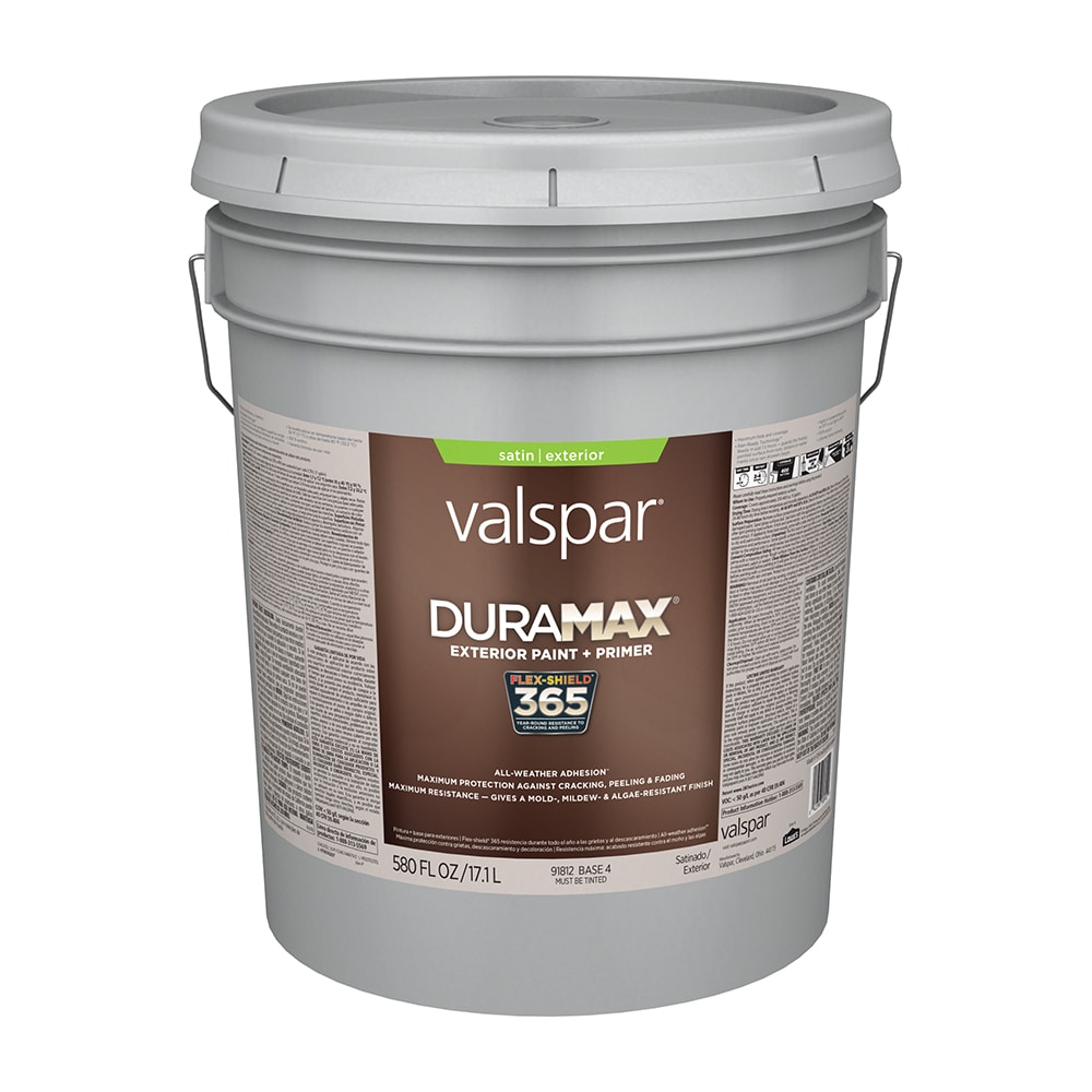 Valspar Duramax Satin Base 4 Tintable Exterior Paint 5-gallon In The Exterior Paint Department At Lowescom