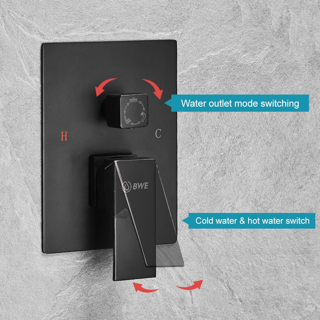 BWE A-95014-BLACK-S Tub-Shower-Faucets - View #5
