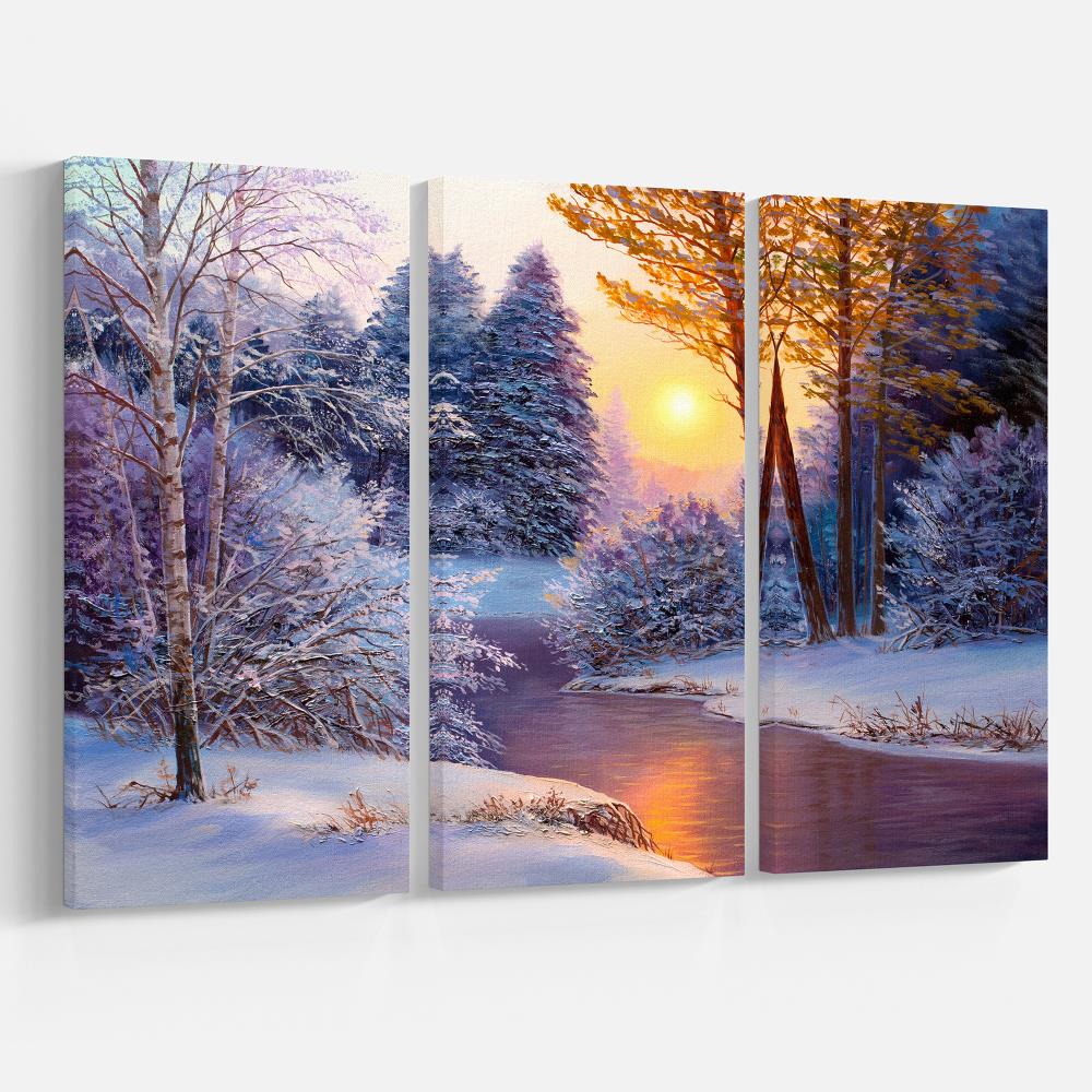 Designart 28-in H x 36-in W Landscape Print on Canvas in the Wall Art ...