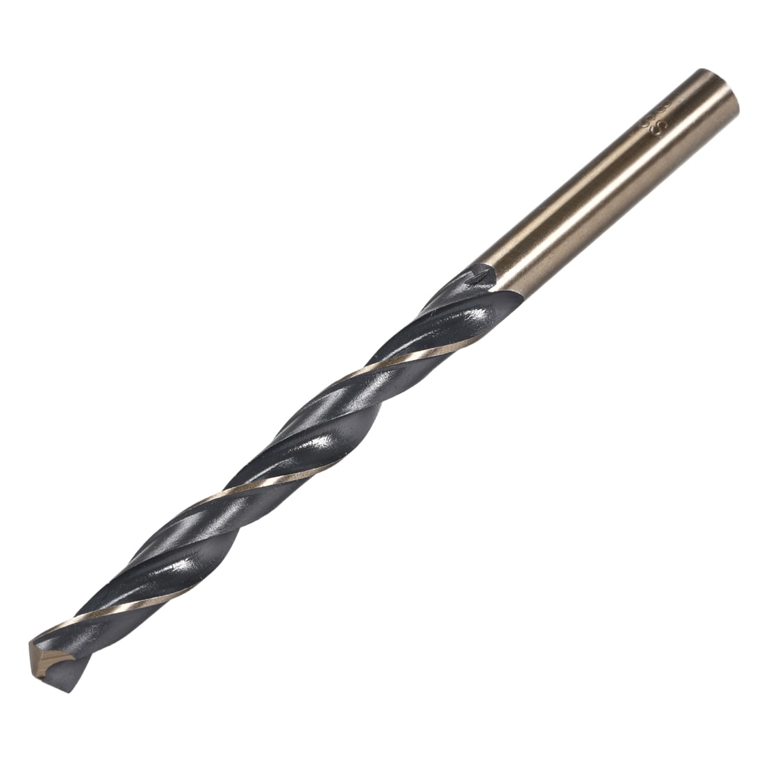 Unique Bargains Straight Shank Twist Drill Bits 8mm Gold Titanium and Black Nitride Coated High Speed Steel HSS 4341 with 8mm Shank for Stainless Steel Alloy Metal Plastic Wood