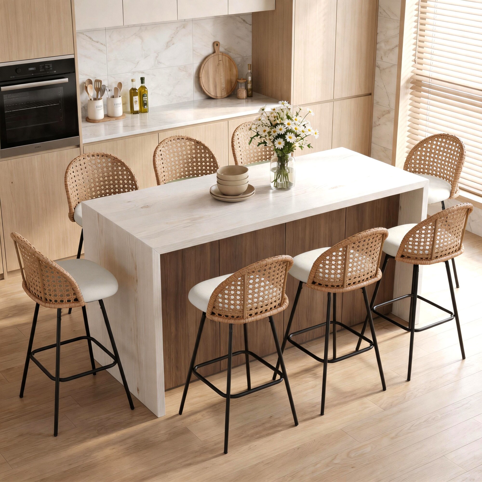 Dreamsidea LS-BA05-BK-BEIGE-8 stools - View #3