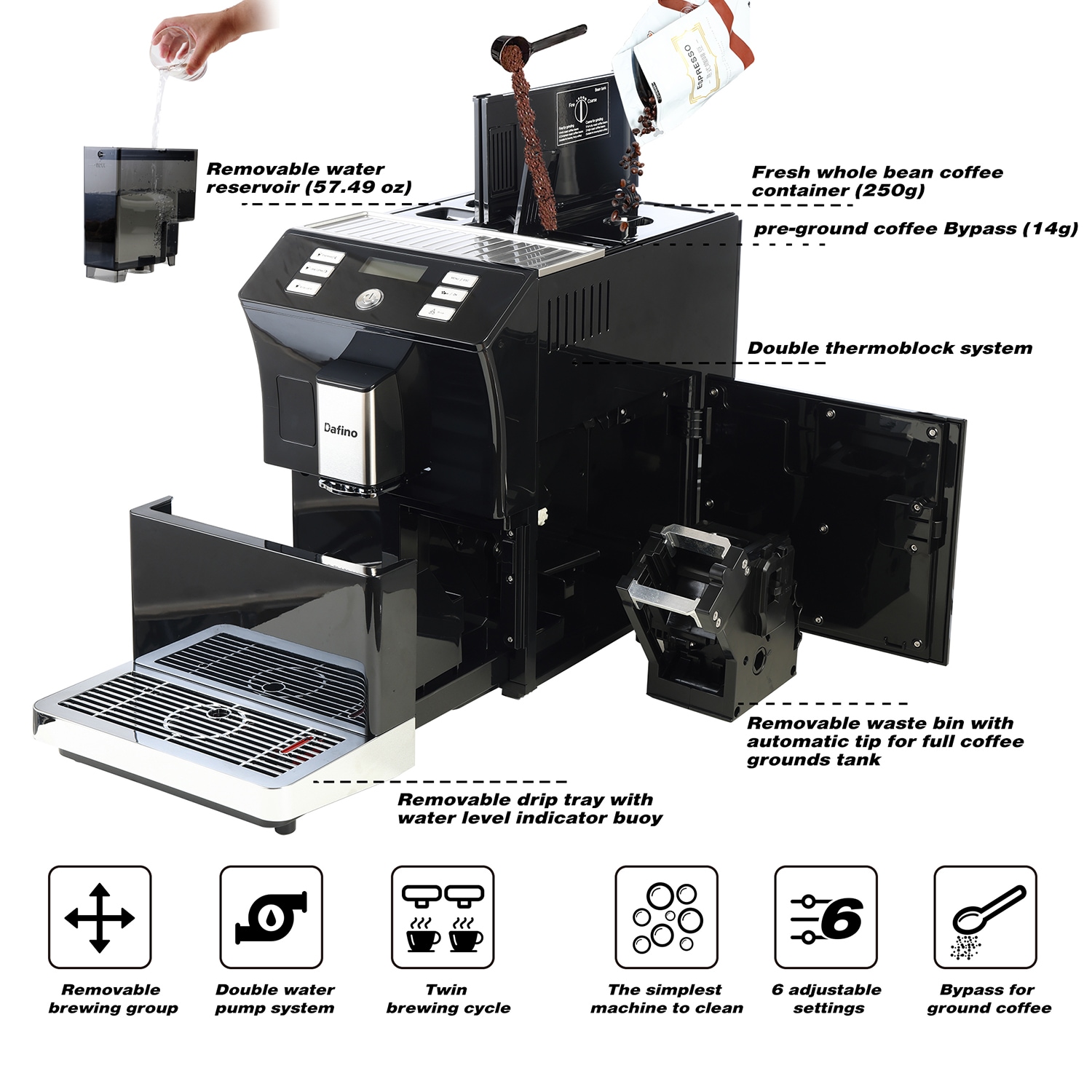 SINOFURN SYB460002BK Espresso-Machines - View #7