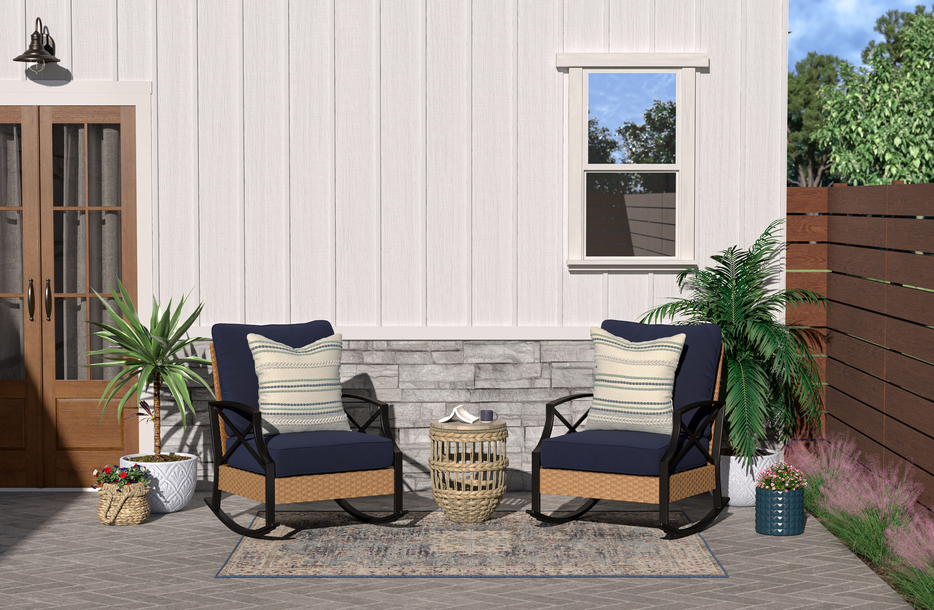 Shop Style Selections Kenwood 3Piece Patio Rocking Conversation Set