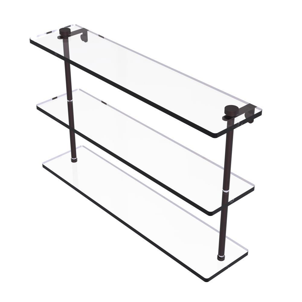 Allied Brass NS-5/22-ABZ Antique Bronze 3 -Tier Wall mount Bathroom Shelf ( 22-in x 15-in x 5-in )