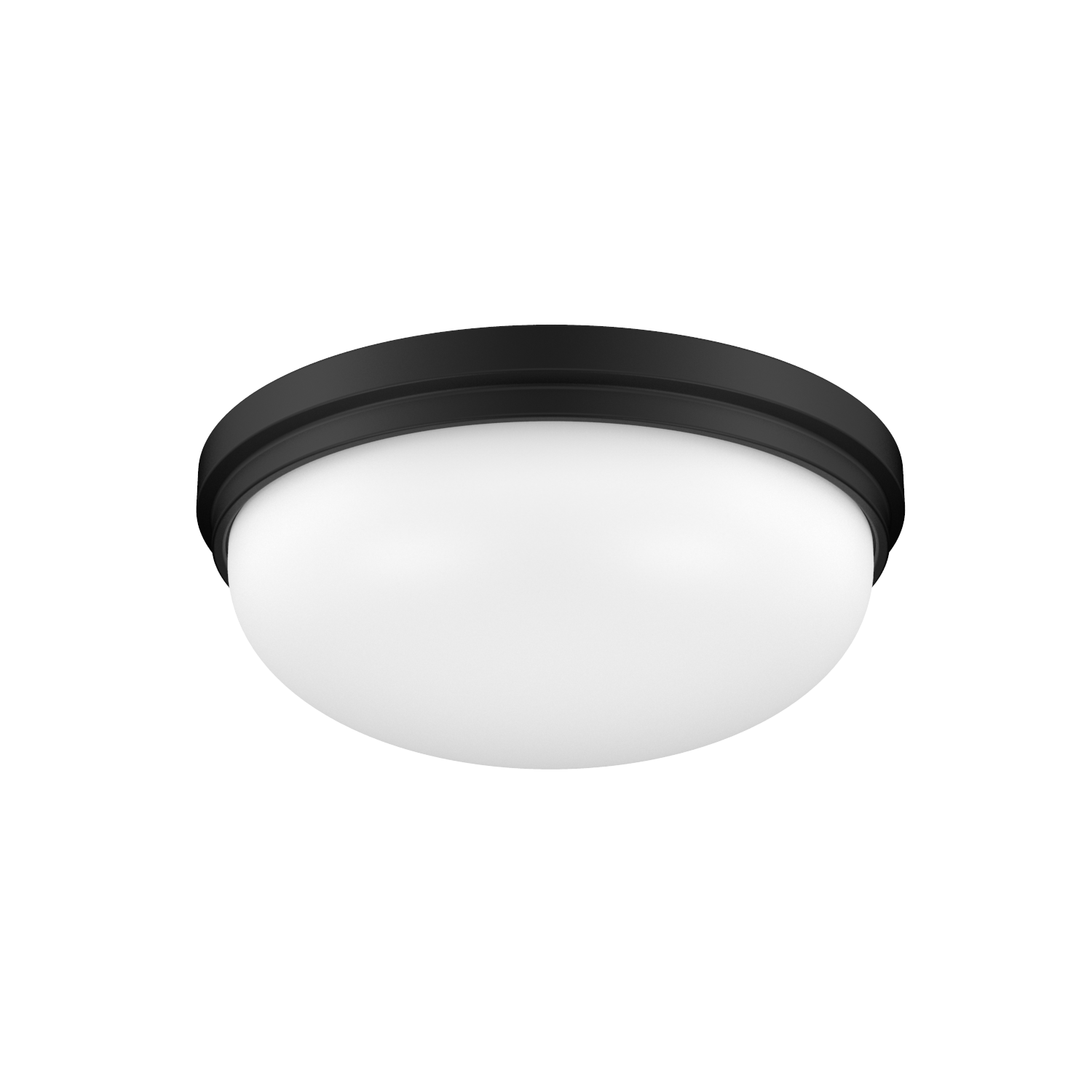 Project Source MXL1237-L170K9027 1 -Light 15-in Matte Black Integrated LED Flush Mount Light