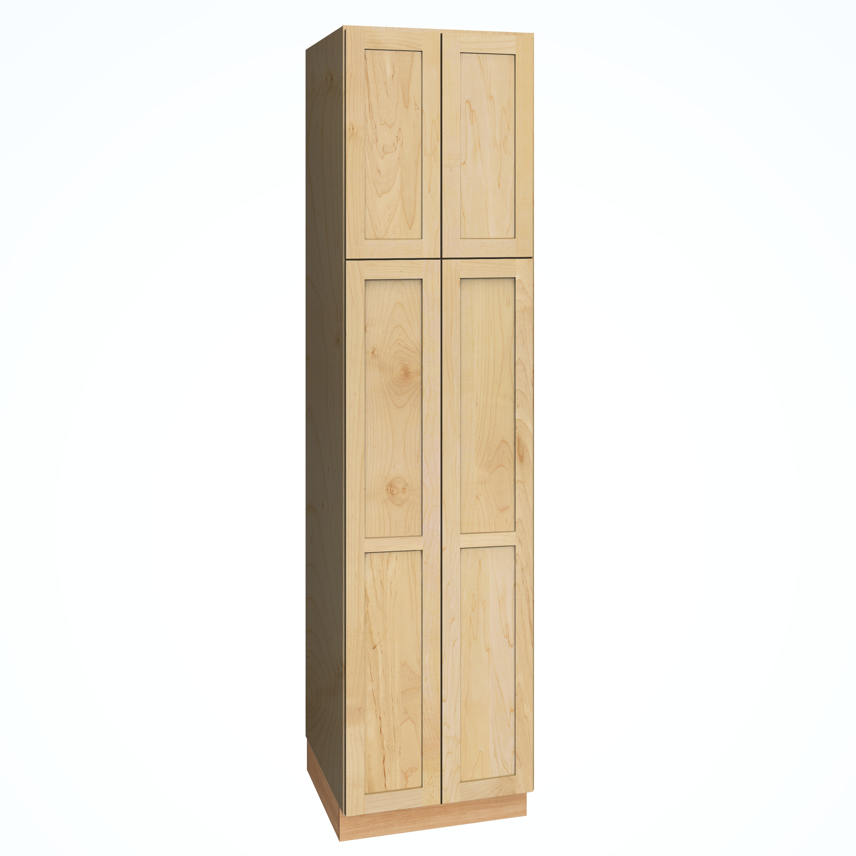 Diamond Express 62J-U249324 Jamestown 24-in W x 93-in H x 24-in D Natural Light Brown Pantry Fully assembled Plywood Cabinet (Recessed Panel Shaker)