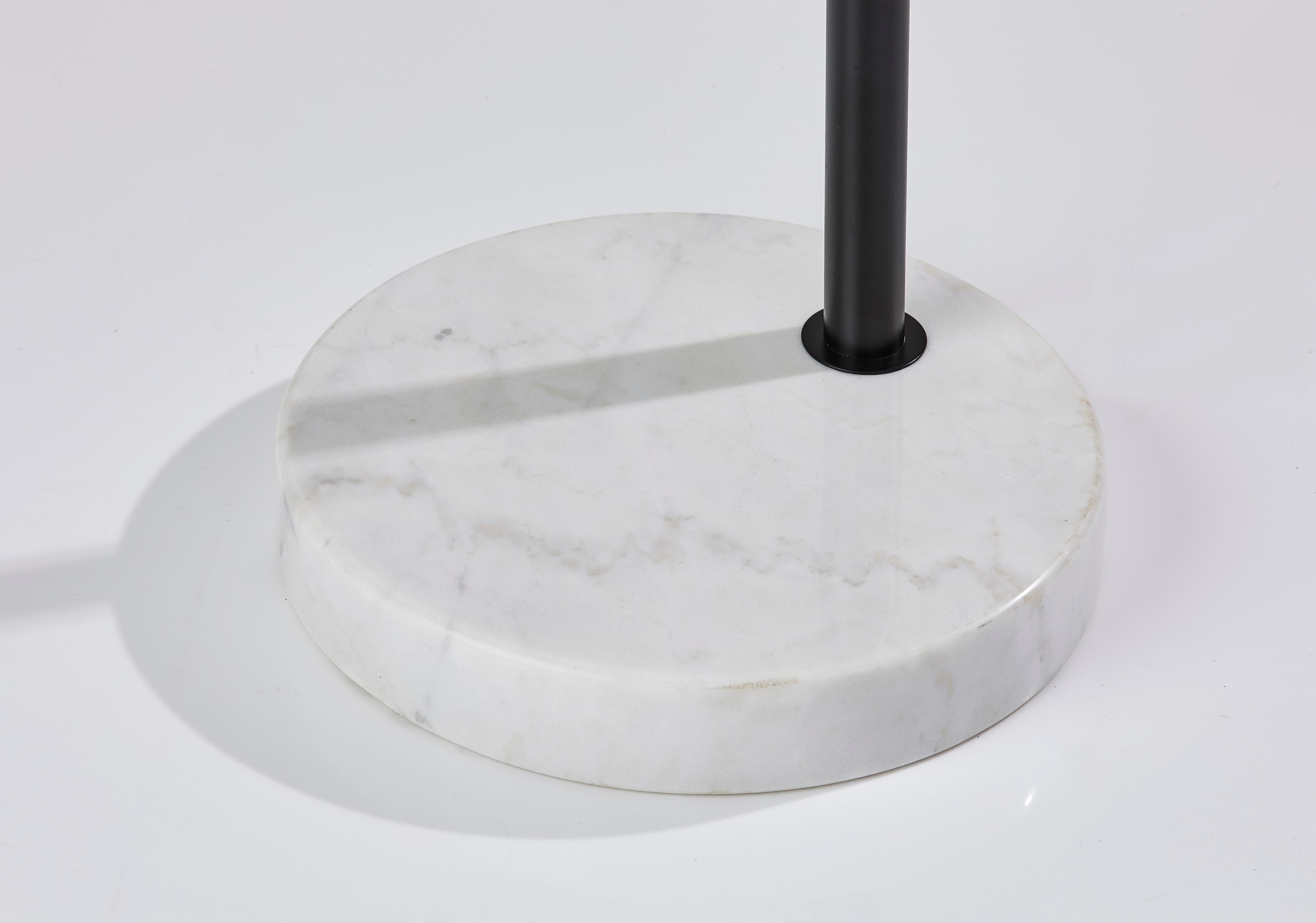 Astoria Modern Black Arc Floor Lamp with Marble Base