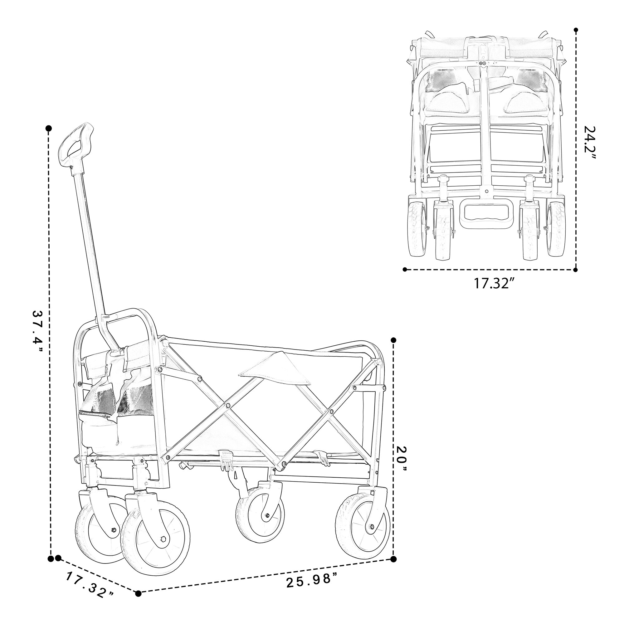 SINOFURN SYF570014BK Yard-Carts - View #6