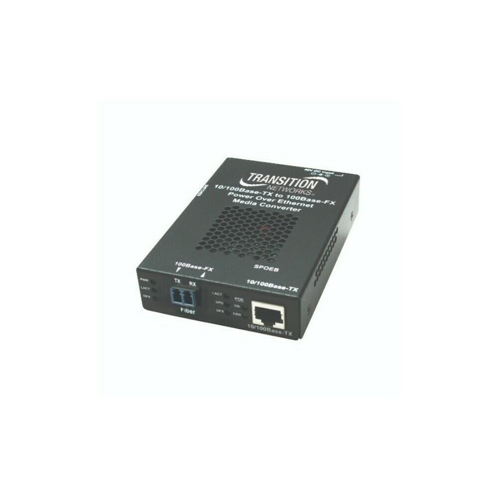  ISTR69060 Transition Networks SPOEB1013-105-NA Stand-alone Fast Ethernet PoE Media Converter