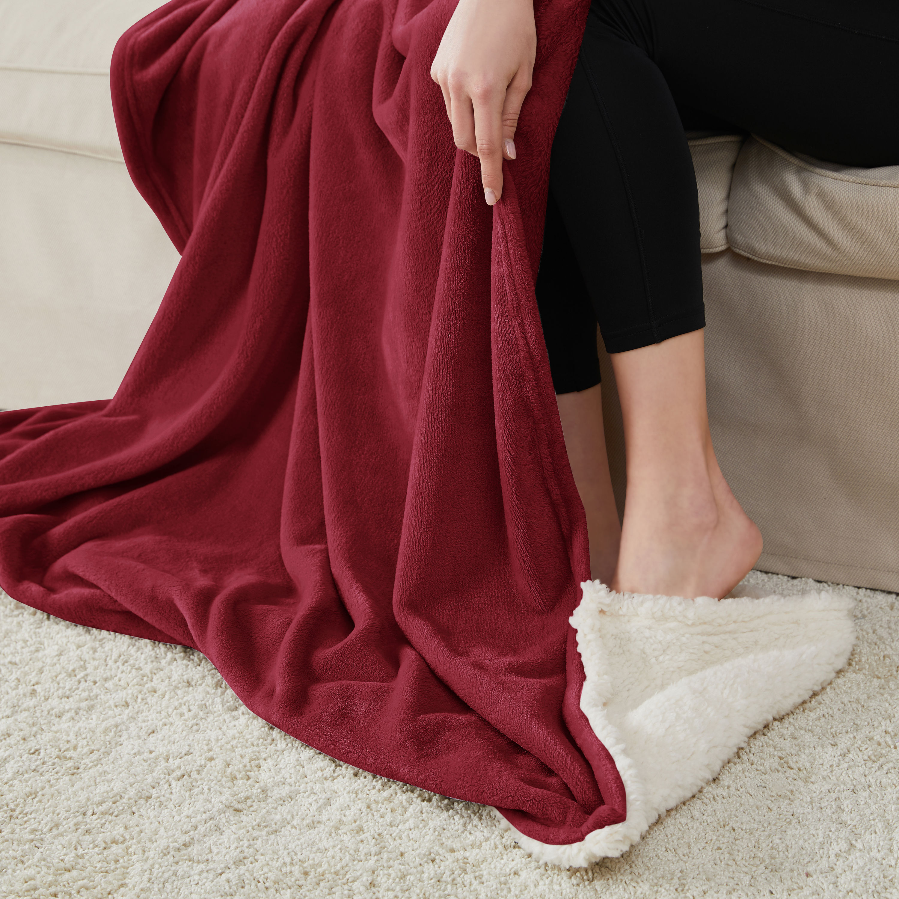 Velvet sherpa online throw